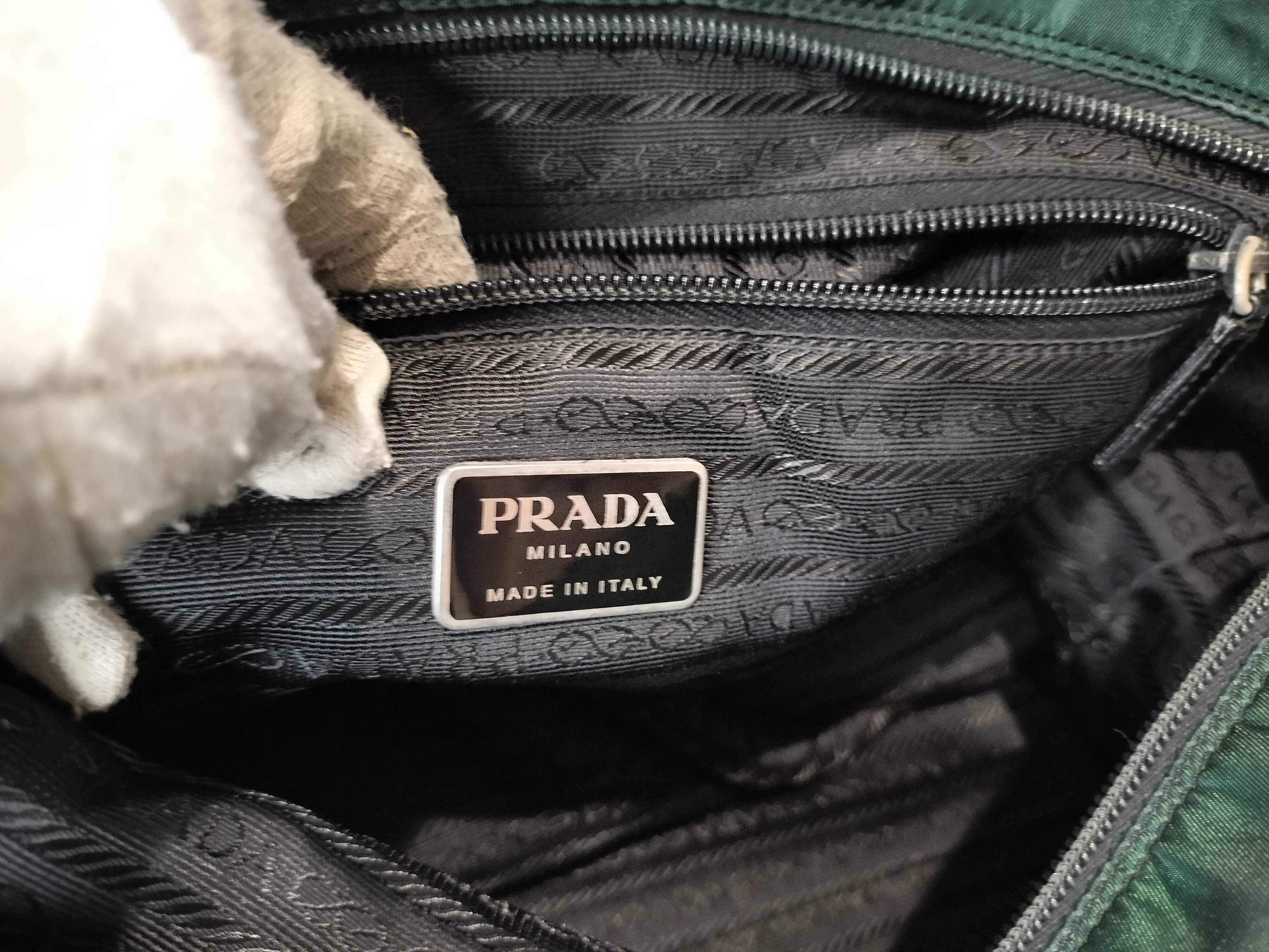 Nylon Tote Bag, Green, Handbag — view 12