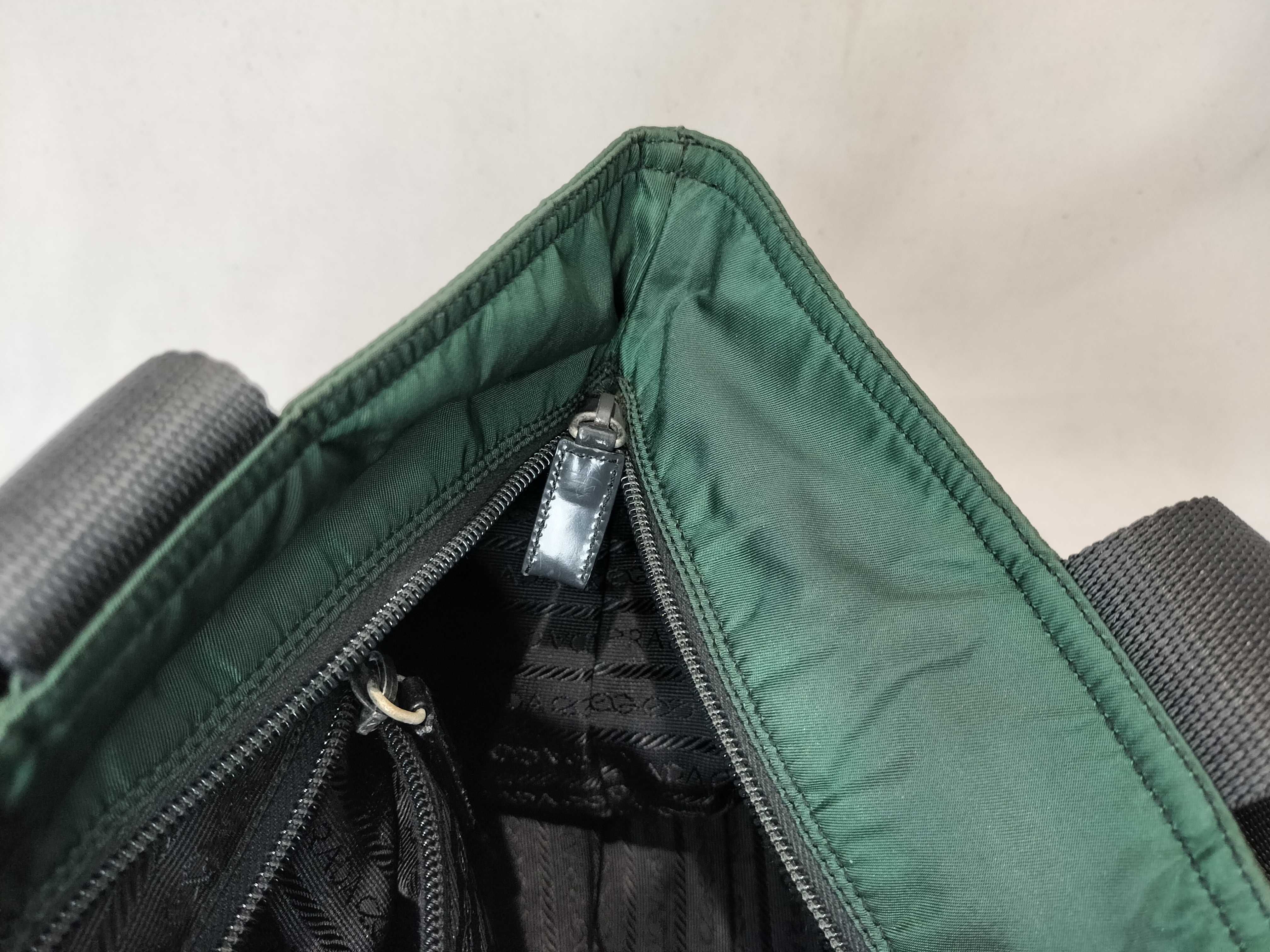 Nylon Tote Bag, Green, Handbag — view 13