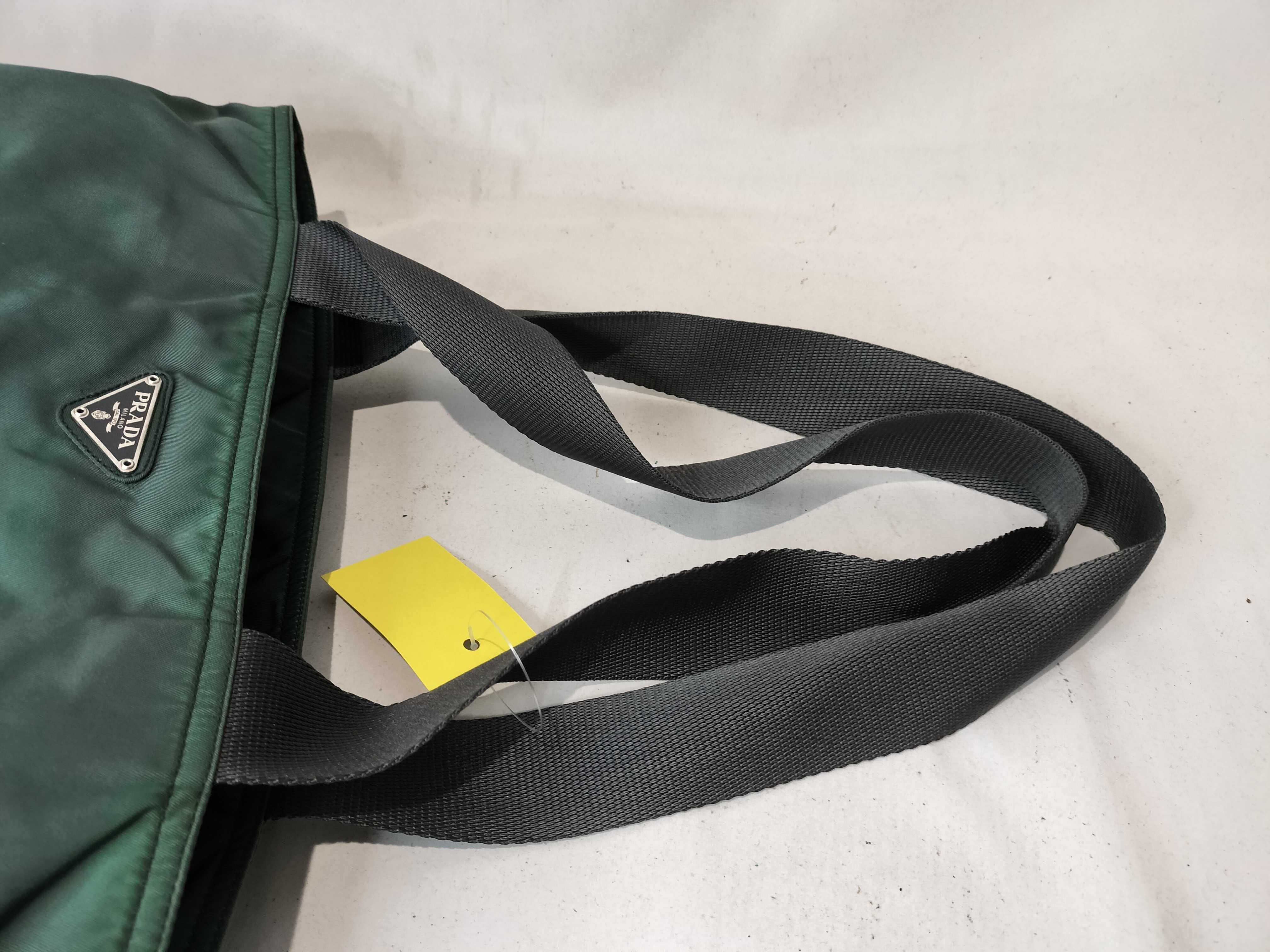 Nylon Tote Bag, Green, Handbag — view 4