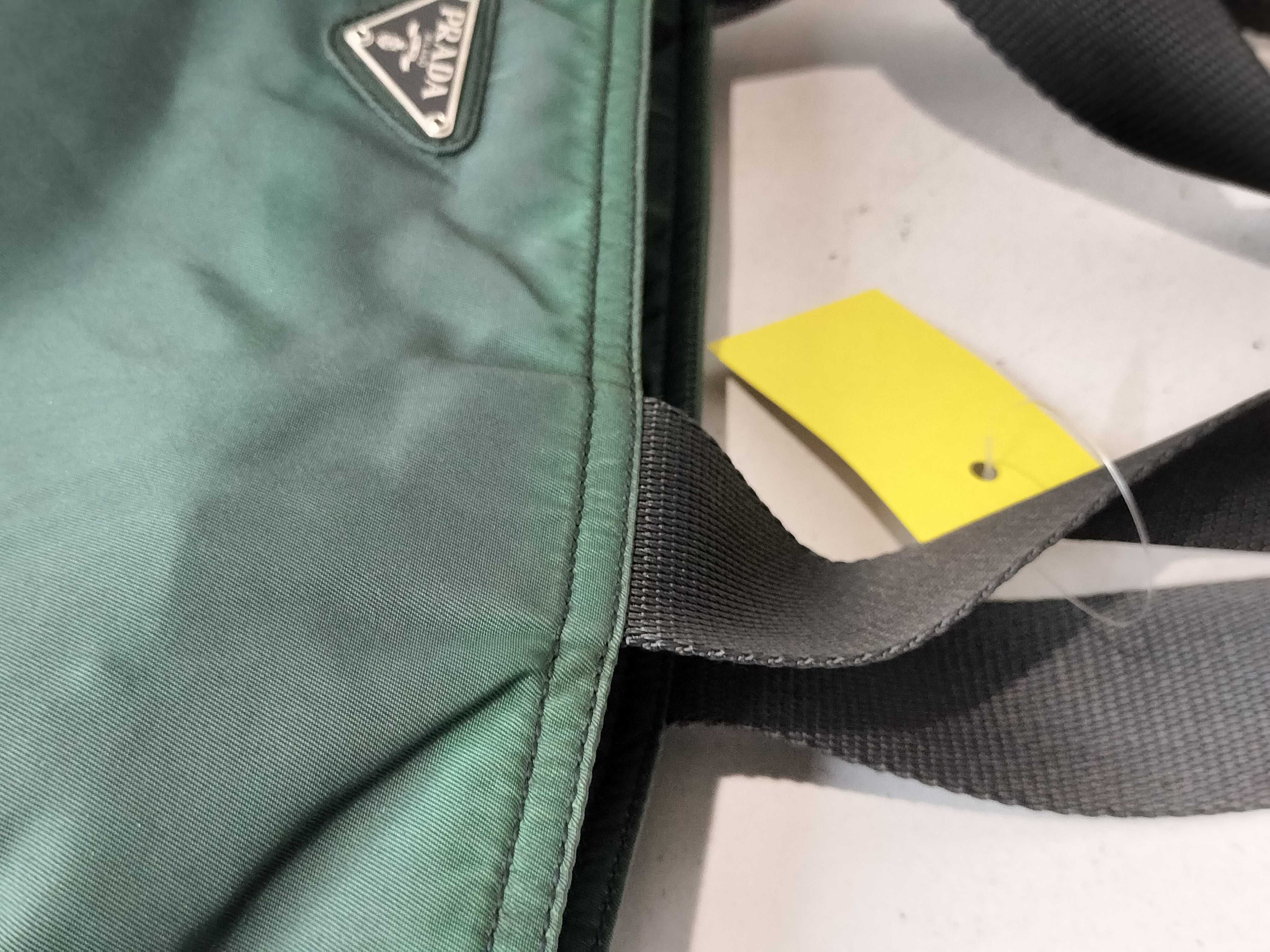 Nylon Tote Bag, Green, Handbag — view 6