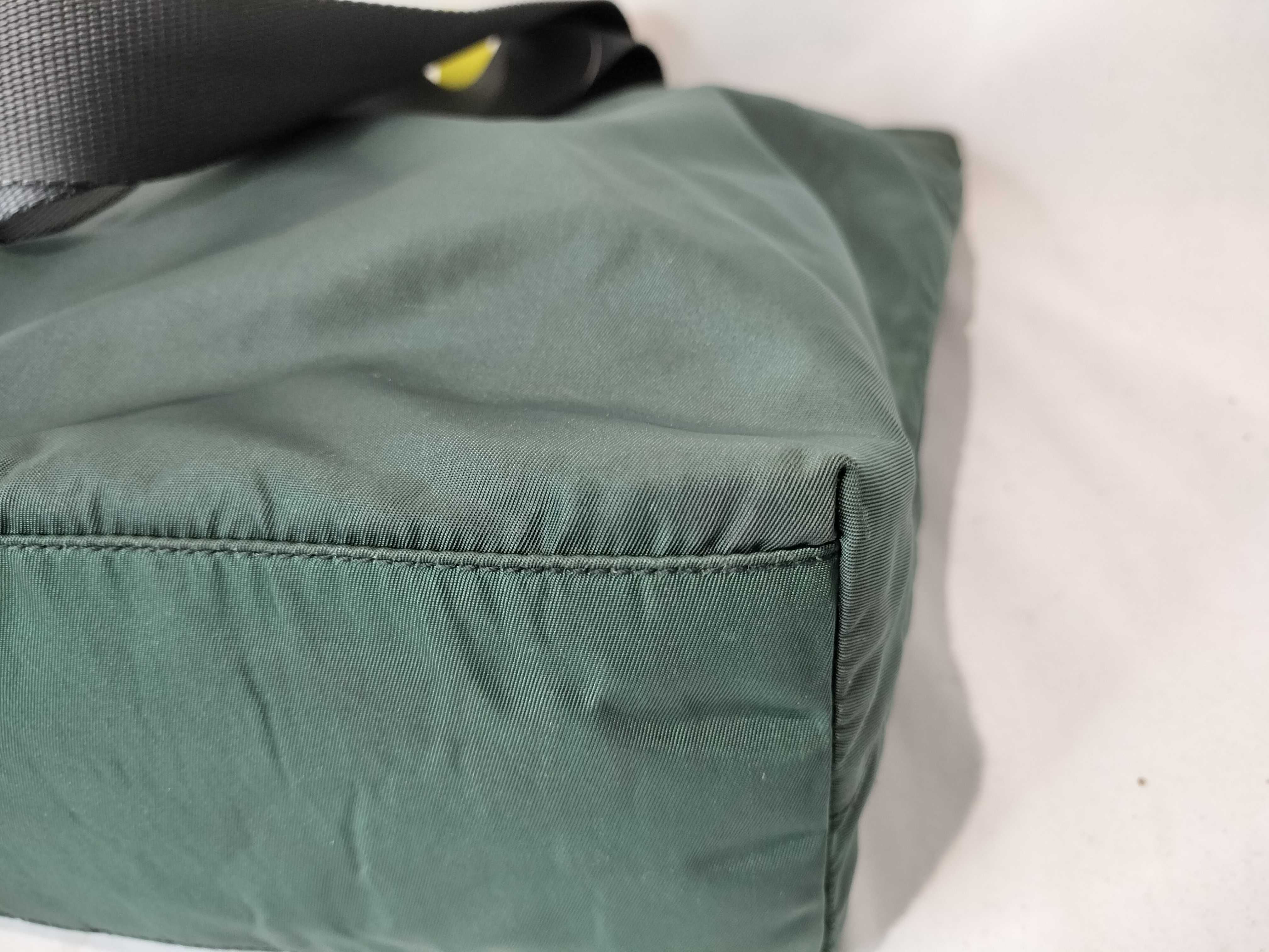 Nylon Tote Bag, Green, Handbag — view 7