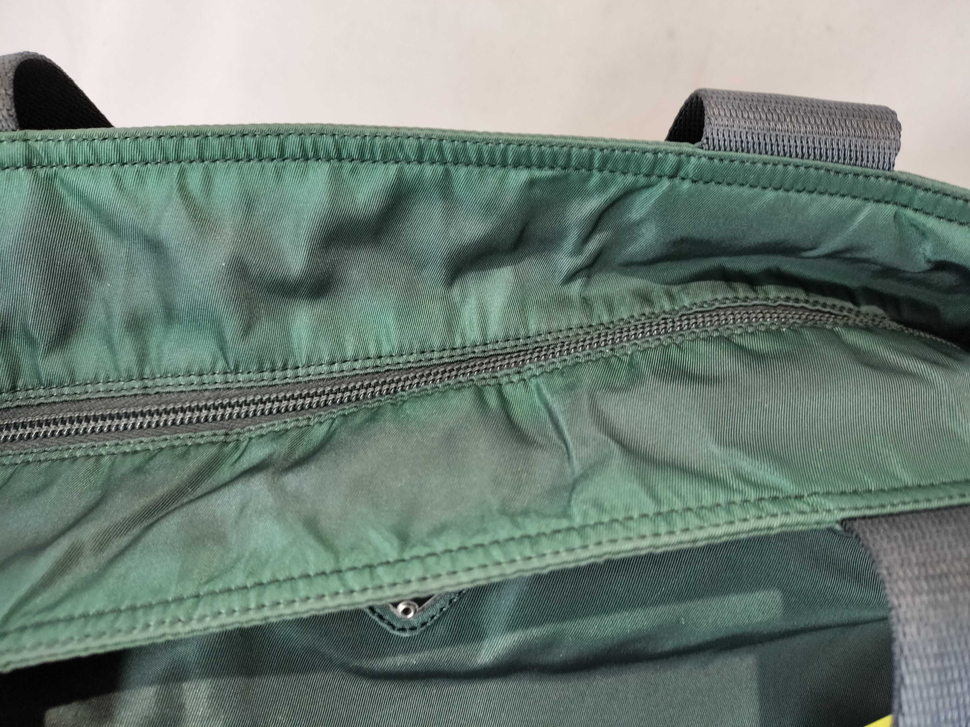 Nylon Tote Bag, Green, Handbag — view 9