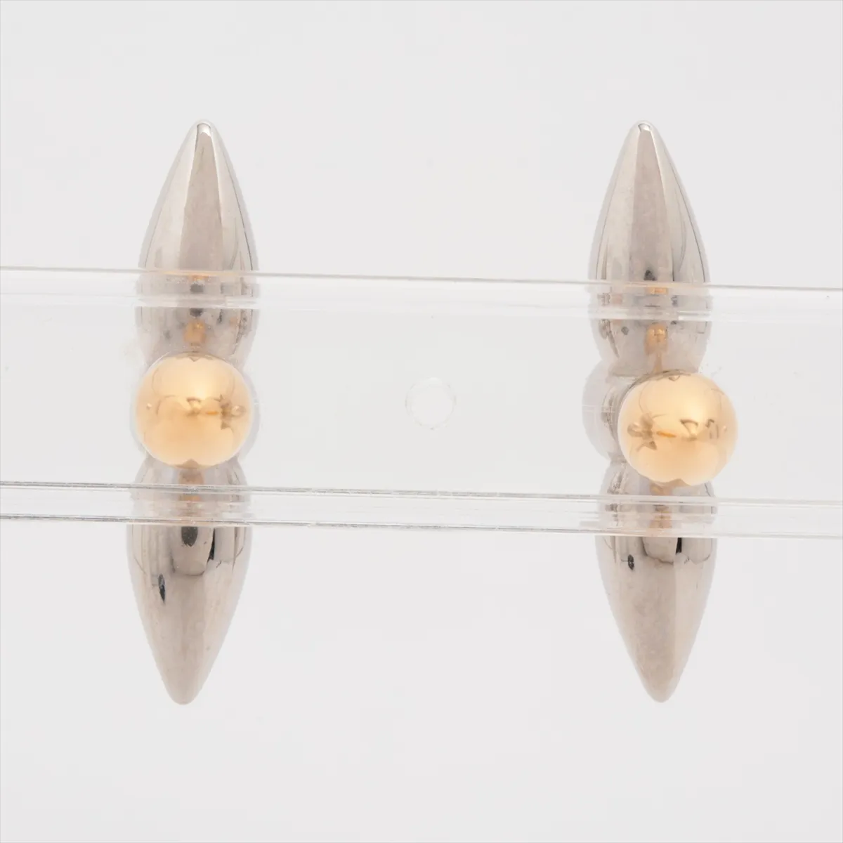 M80268 Boucles d'Oreilles Louisette LE0271 Earrings (Pair) GP Gold x Silver. Shows signs of wear, — view 2