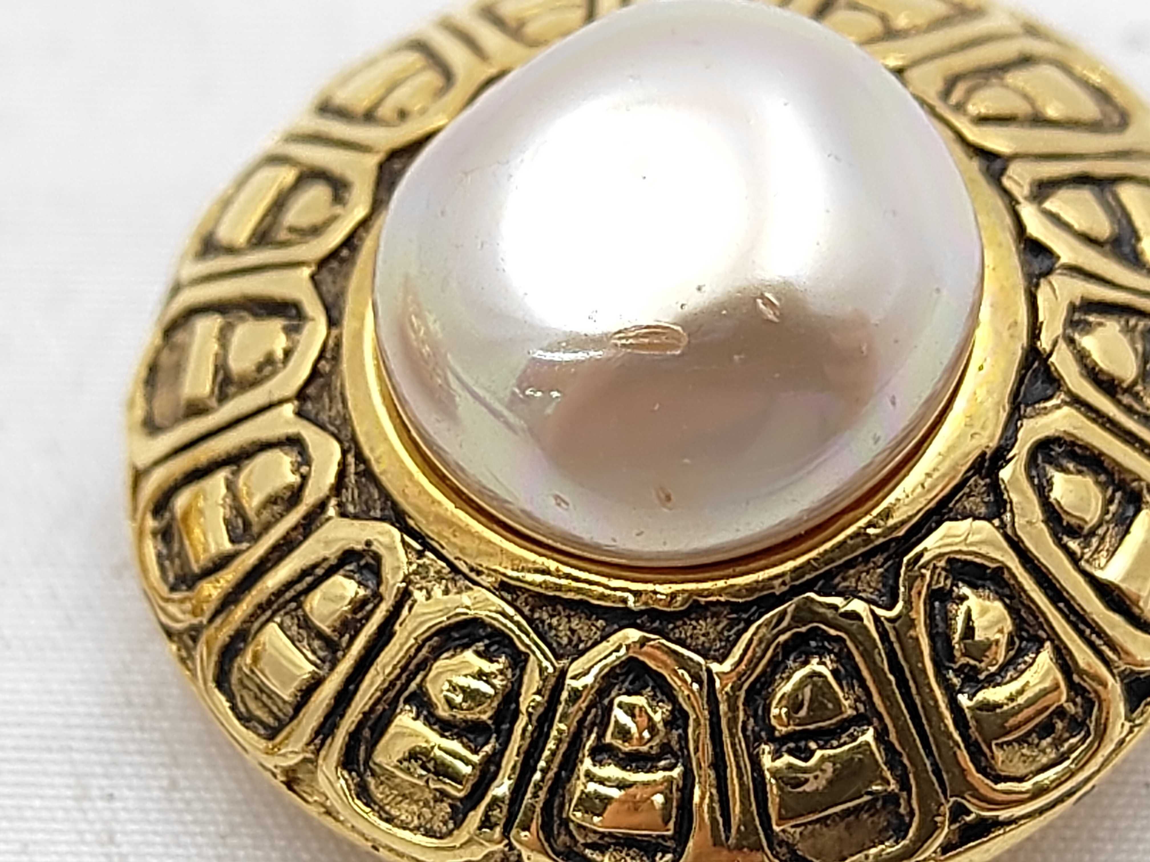 Round Faux Pearl Earrings — view 8