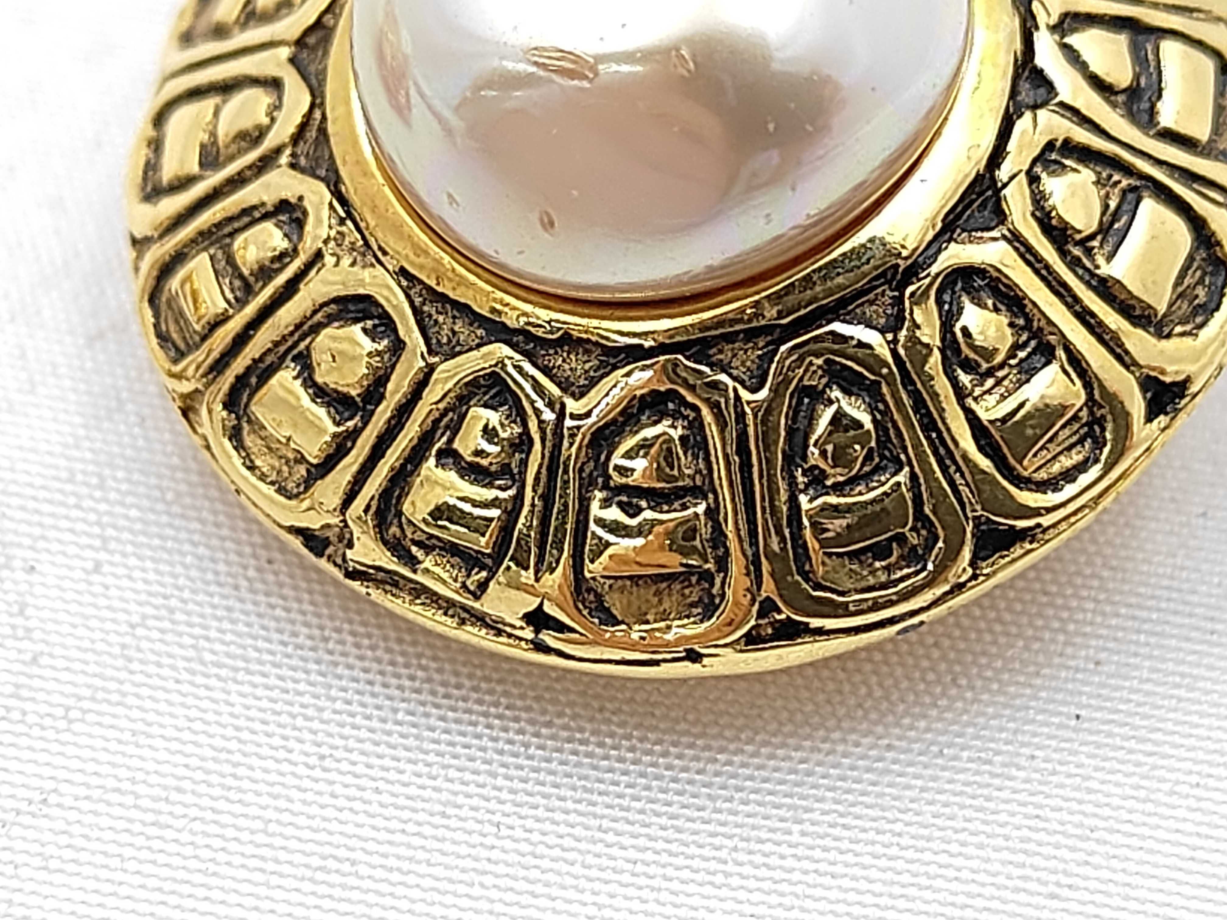 Round Faux Pearl Earrings — view 9