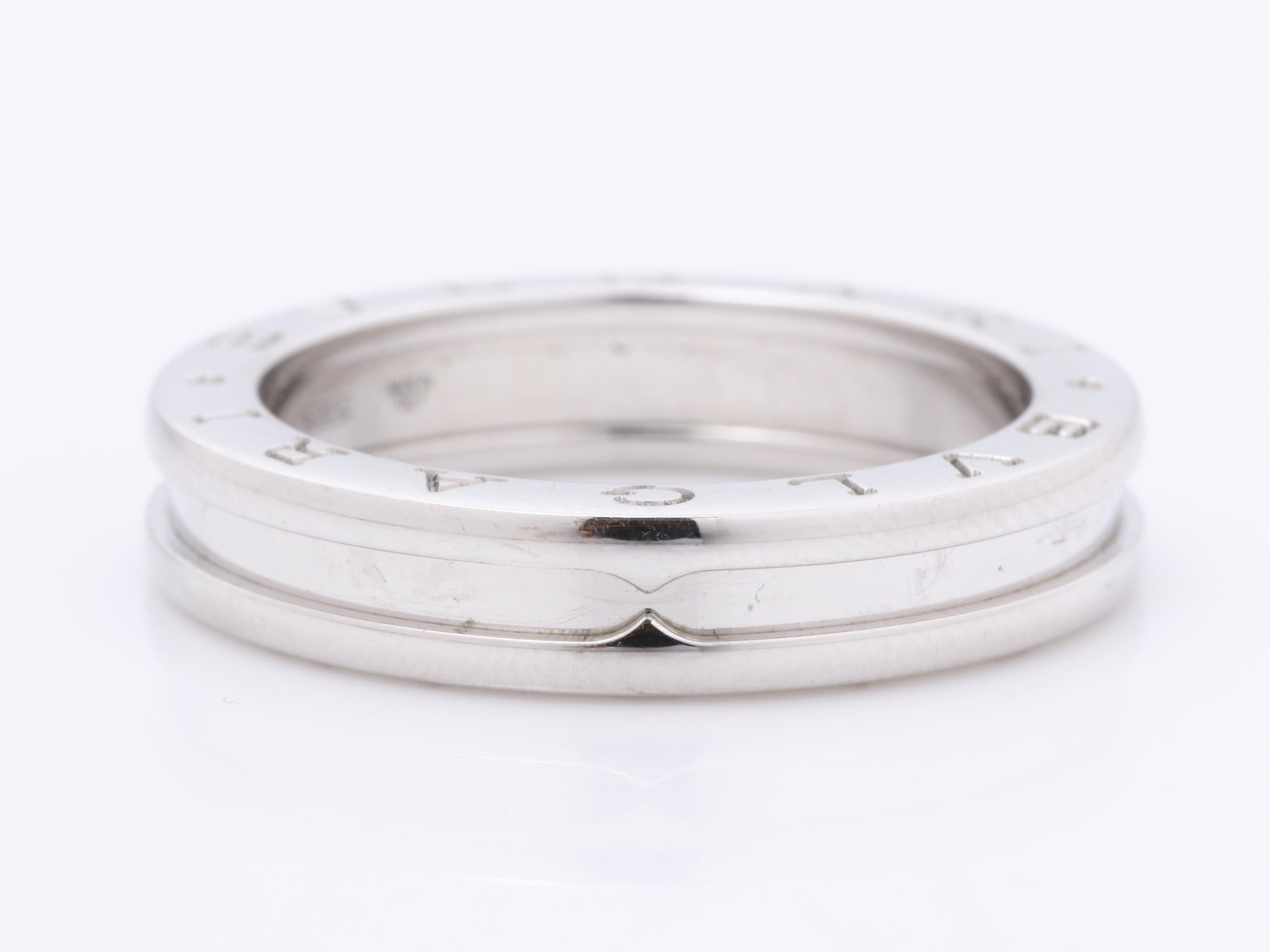 B.zero1 (precious metal) 750WG ring, 8.7g, size #59