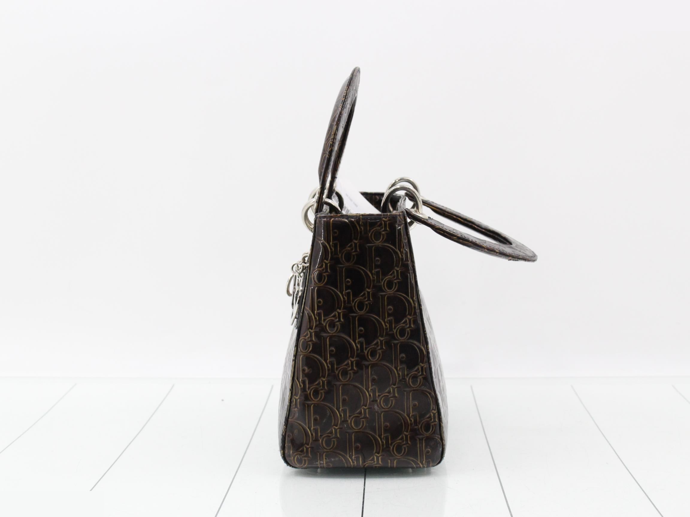 Patent leather Lady Dior handbag — view 3