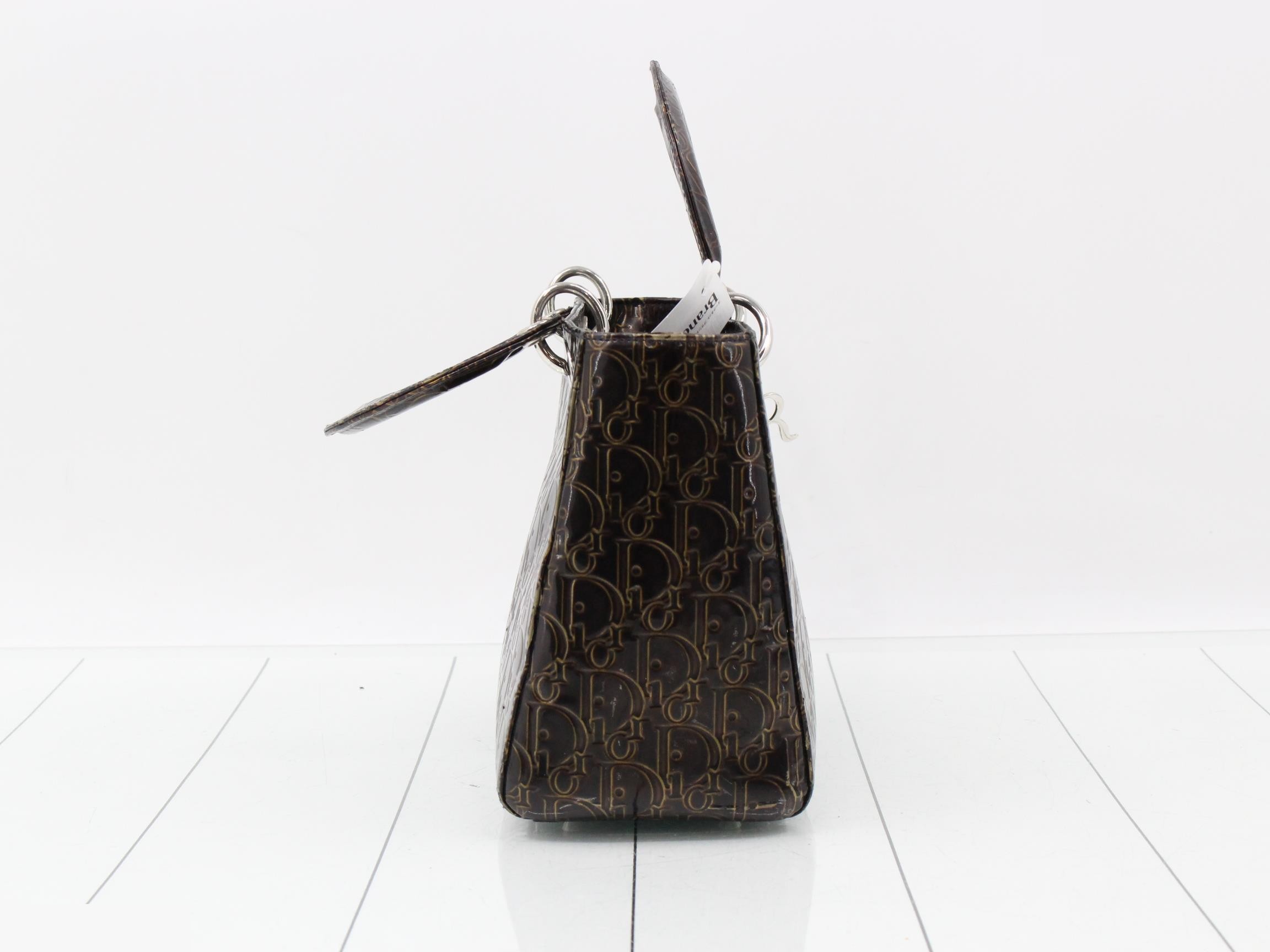 Patent leather Lady Dior handbag — view 4
