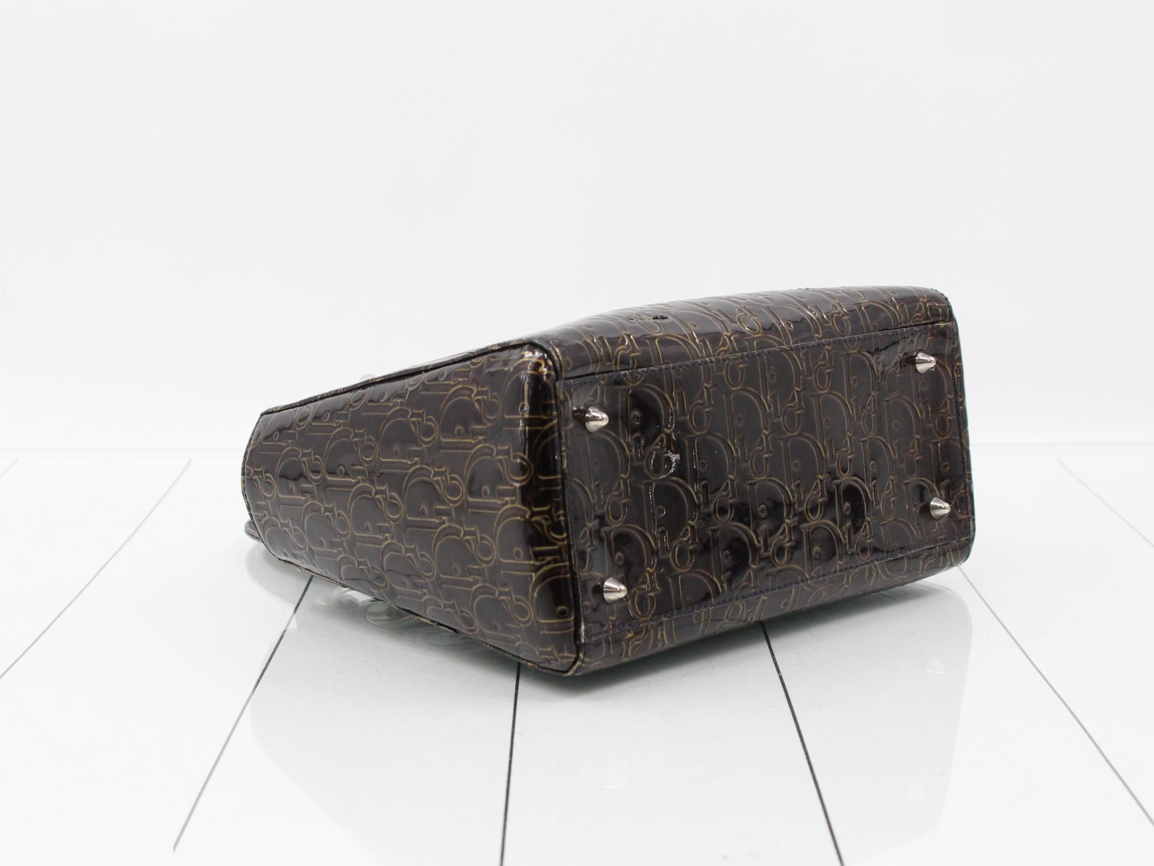 Patent leather Lady Dior handbag — view 5