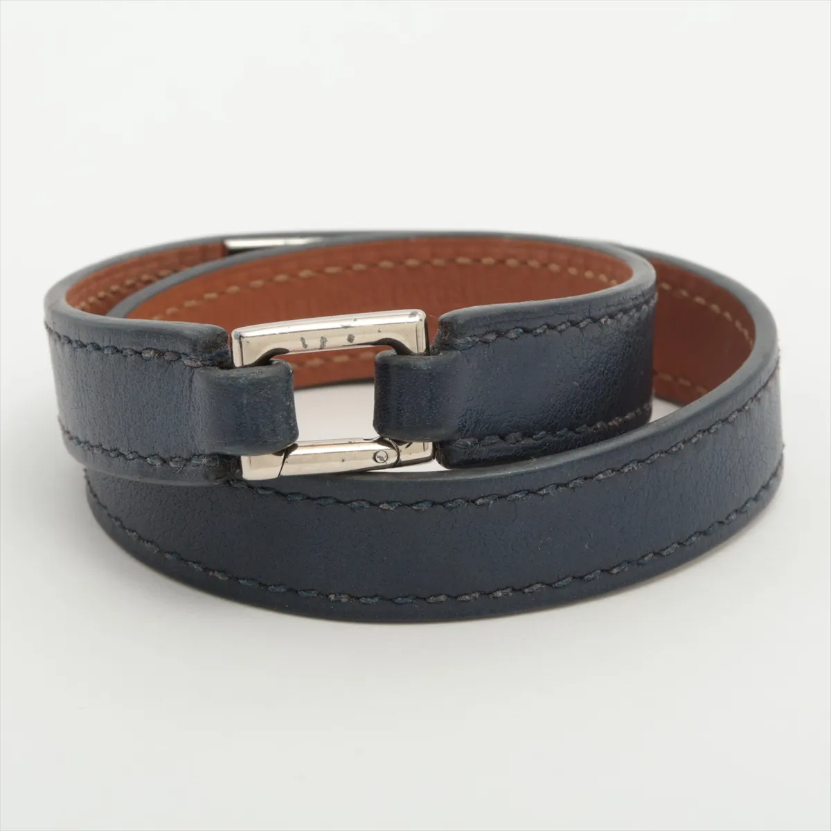 Rival Double Tour Q2013 Bracelet XS Leather x Metal Navy — view 2