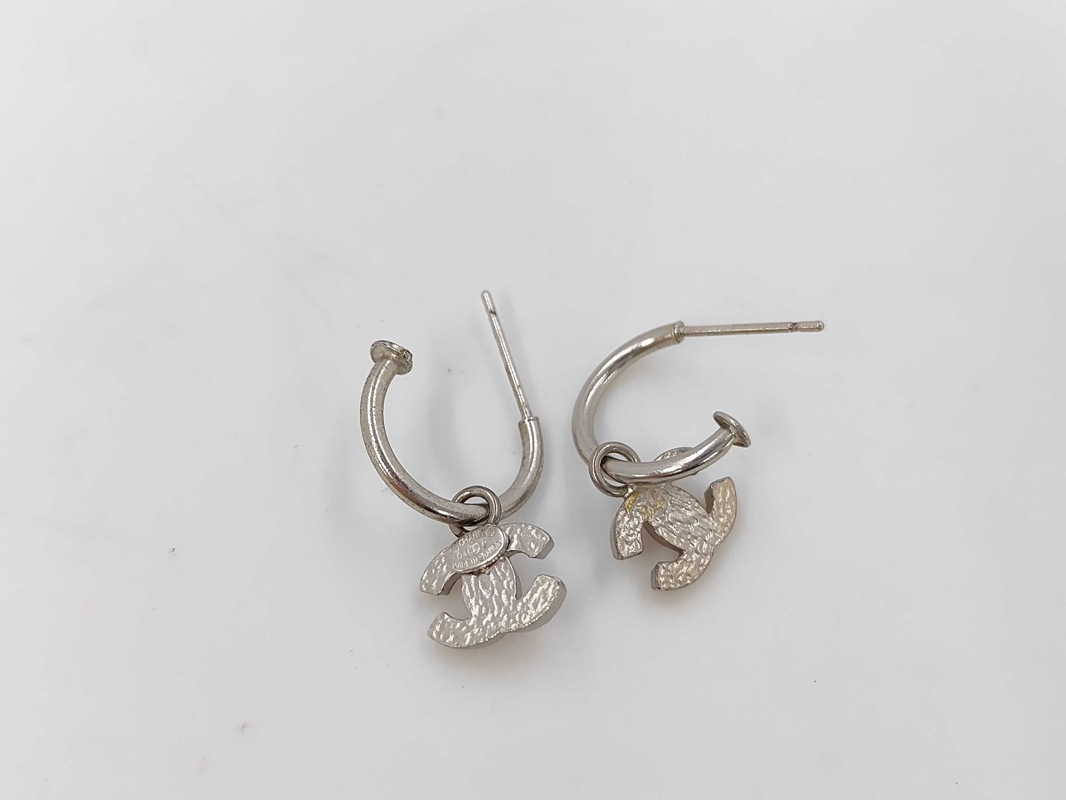 CC logo earrings — view 2
