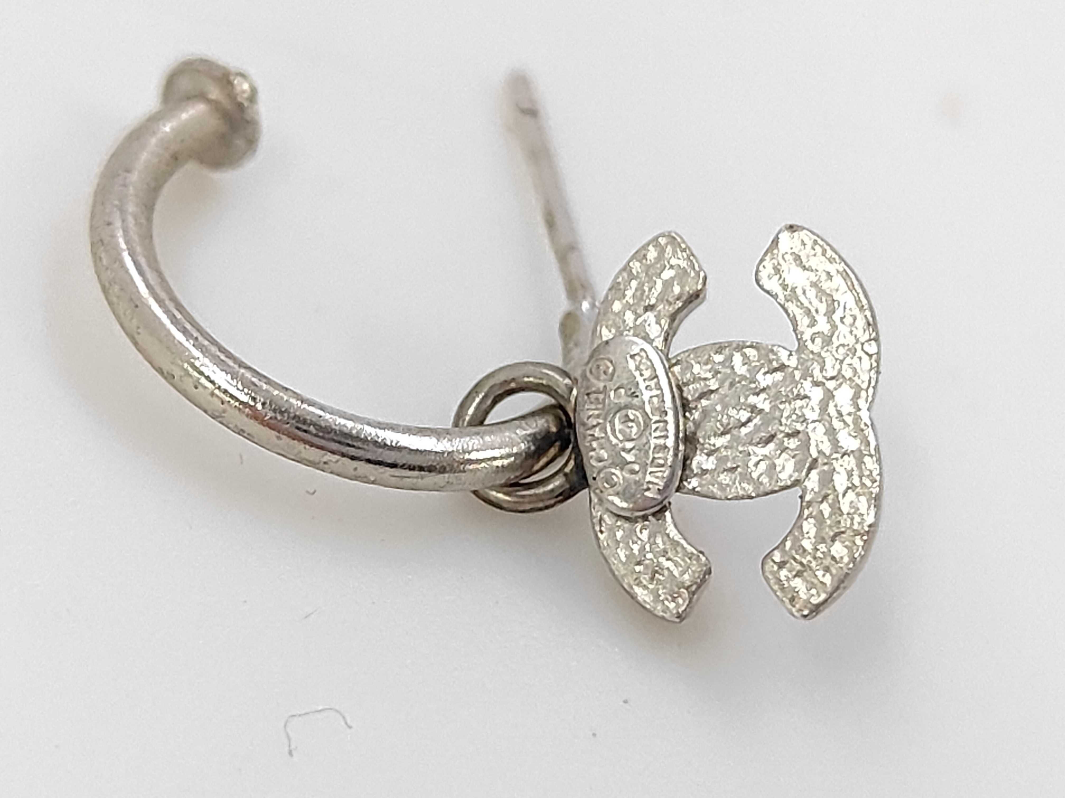 CC logo earrings — view 3