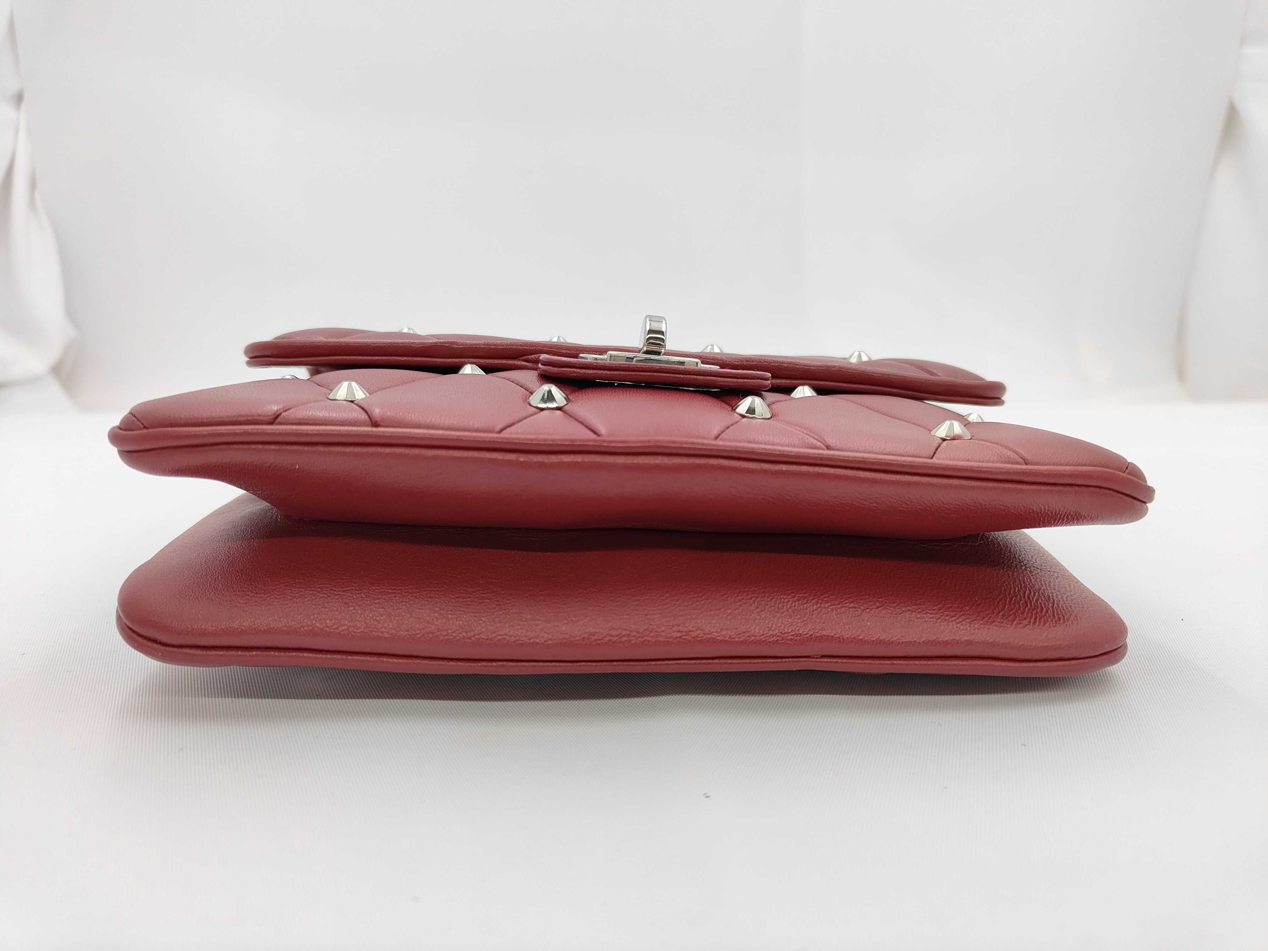Studded Chain Bag, Red Shoulder Bag — view 6