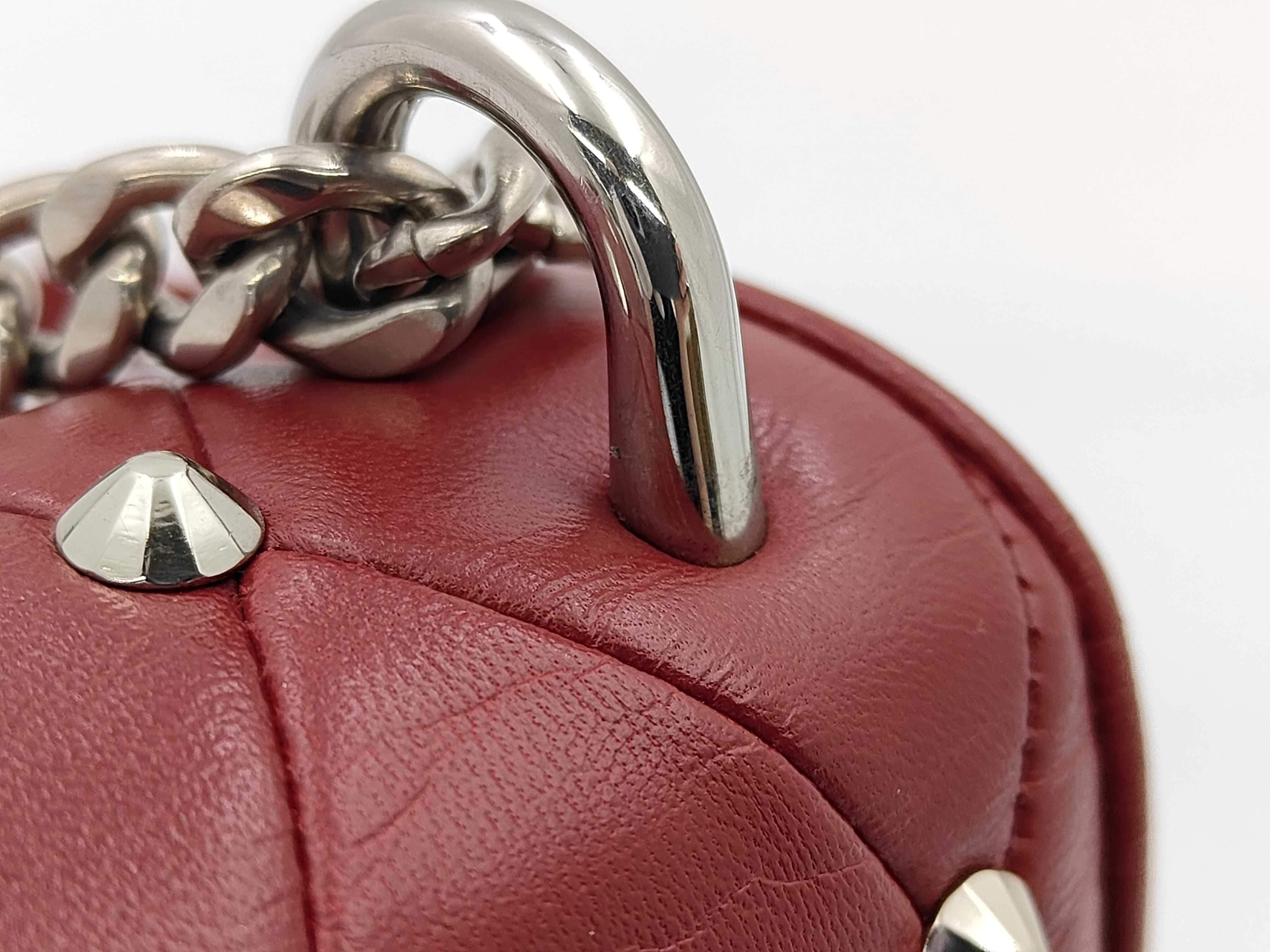 Studded Chain Bag, Red Shoulder Bag — view 8