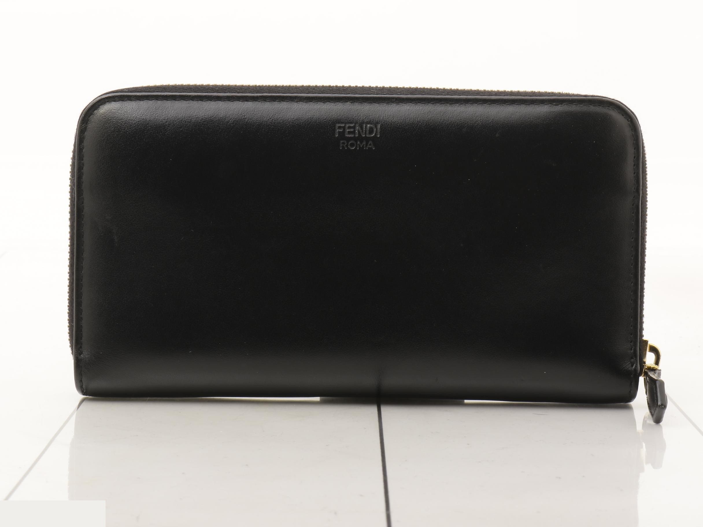 7M0210 Monster Long Wallet, Leather, Black — view 2