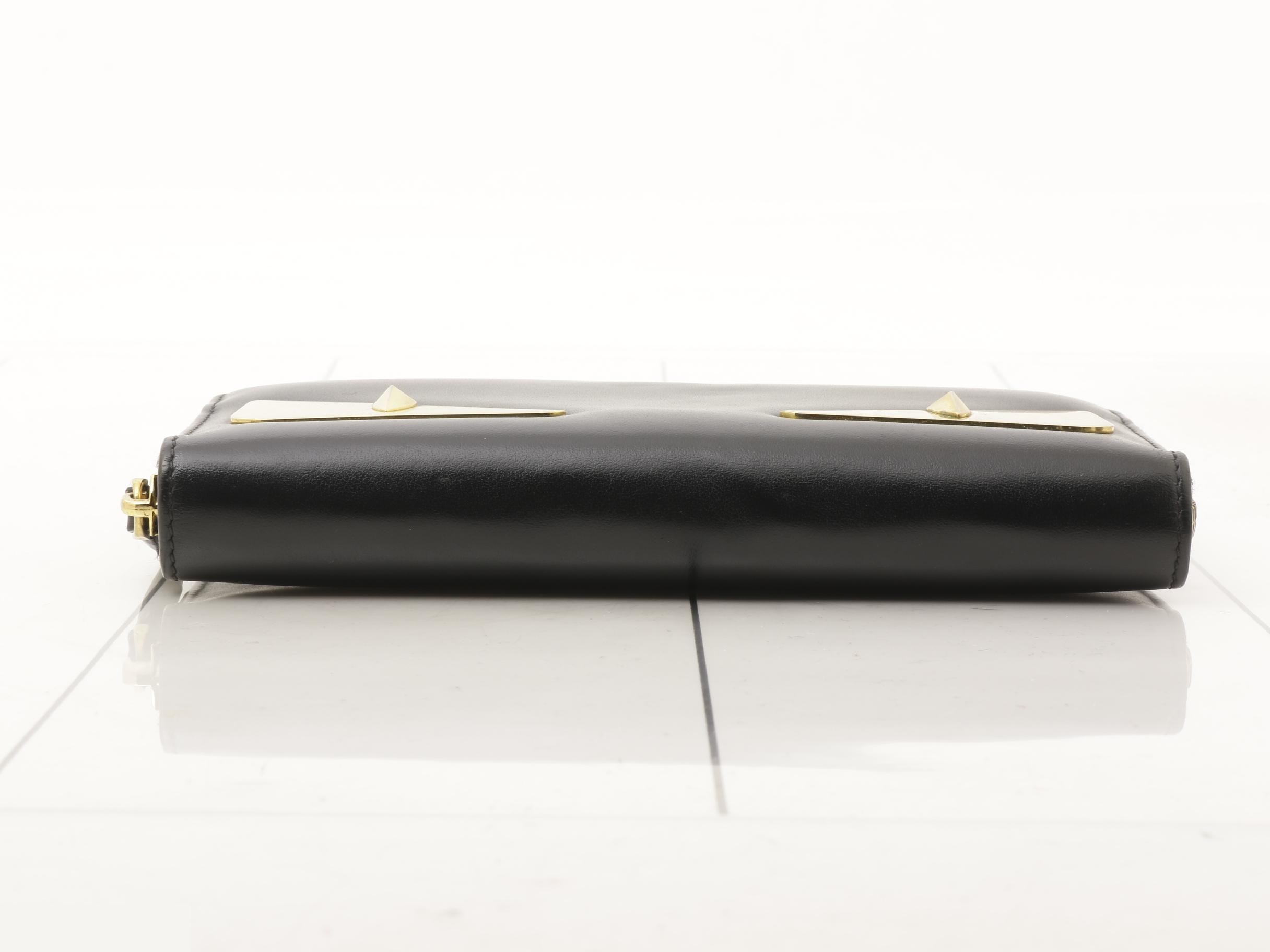 7M0210 Monster Long Wallet, Leather, Black — view 3
