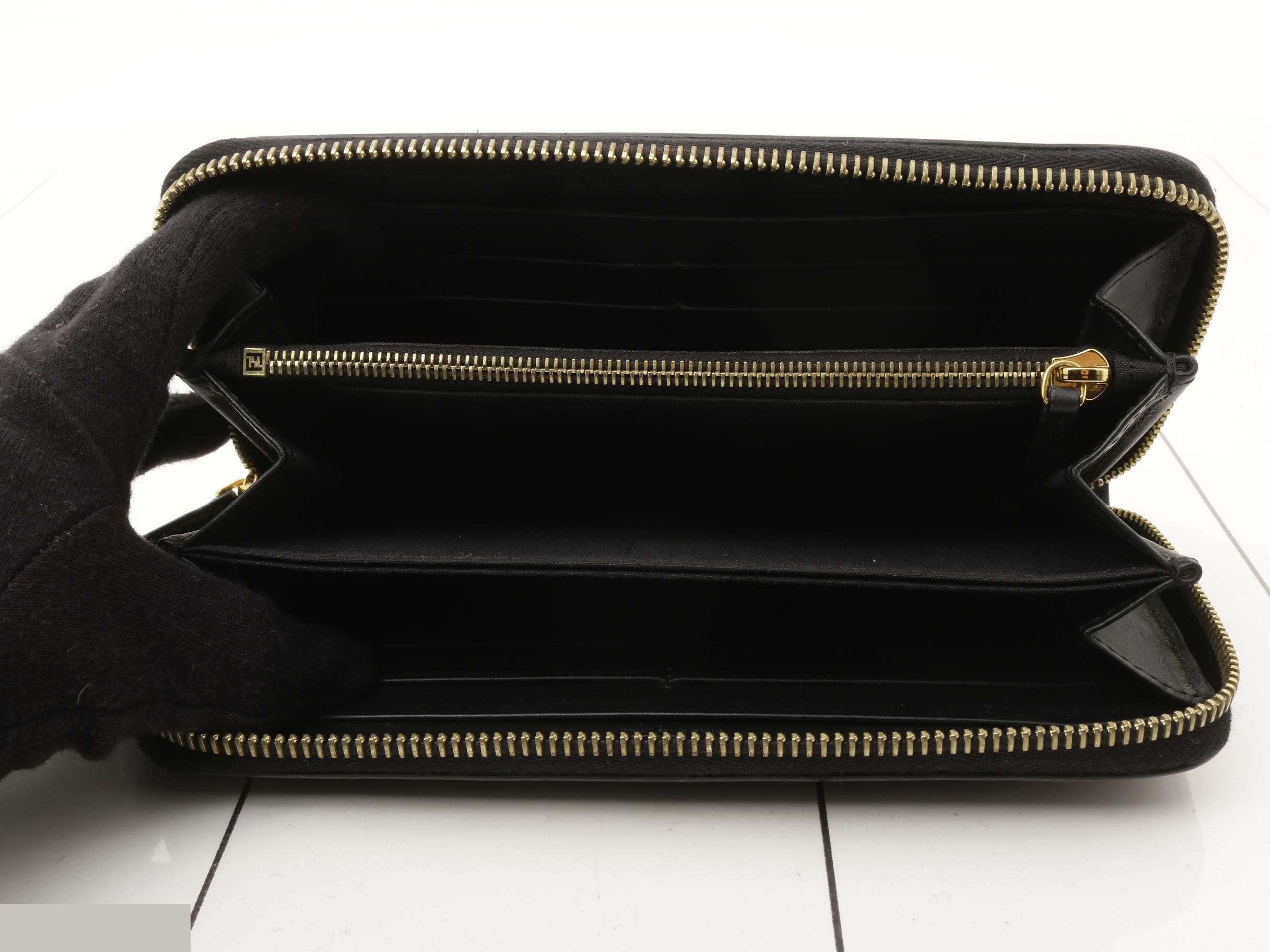 7M0210 Monster Long Wallet, Leather, Black — view 4