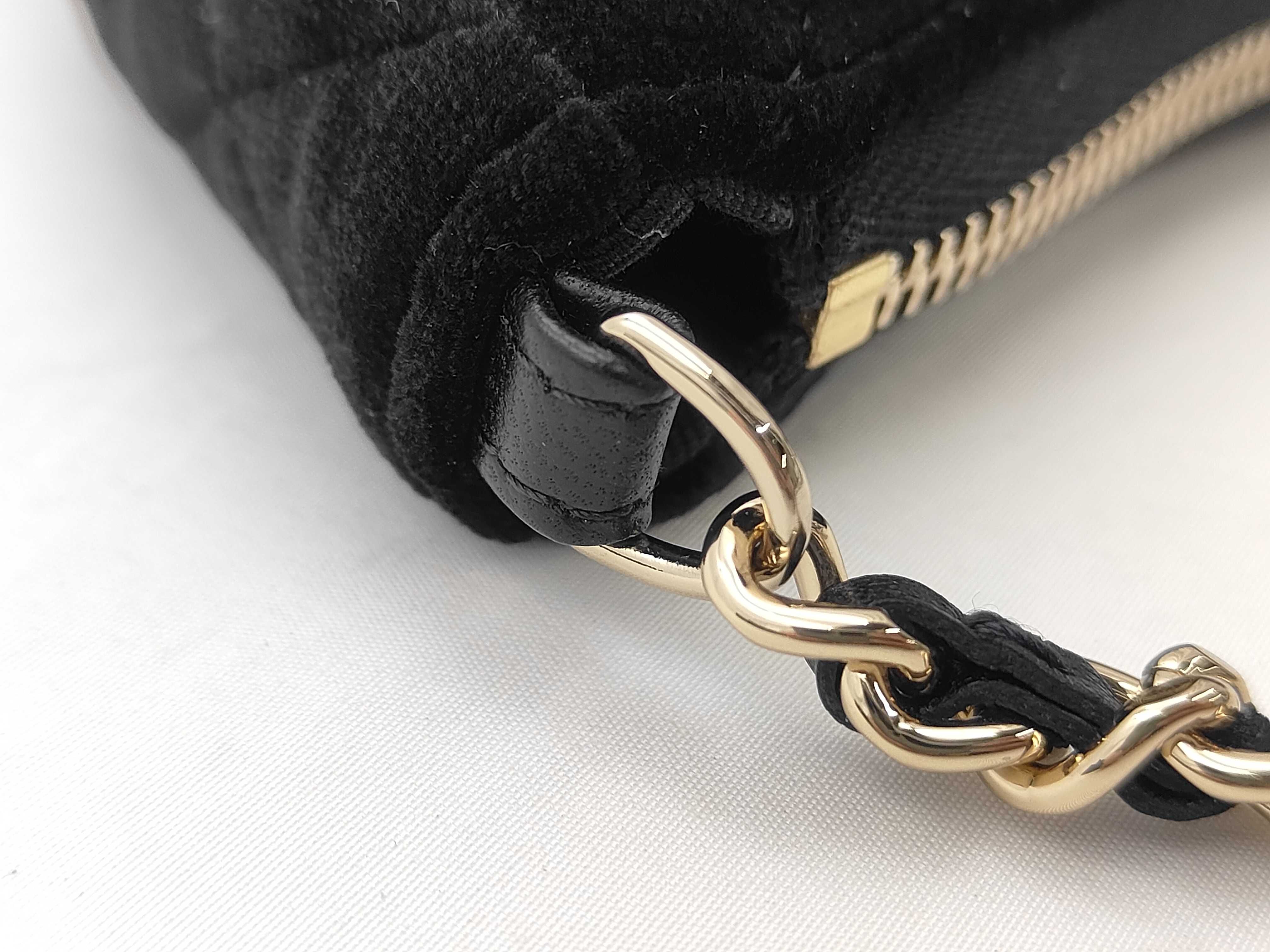 2024 Year Gift Half Moon Velour Black Random Serial Chain Shoulder Bag — view 5