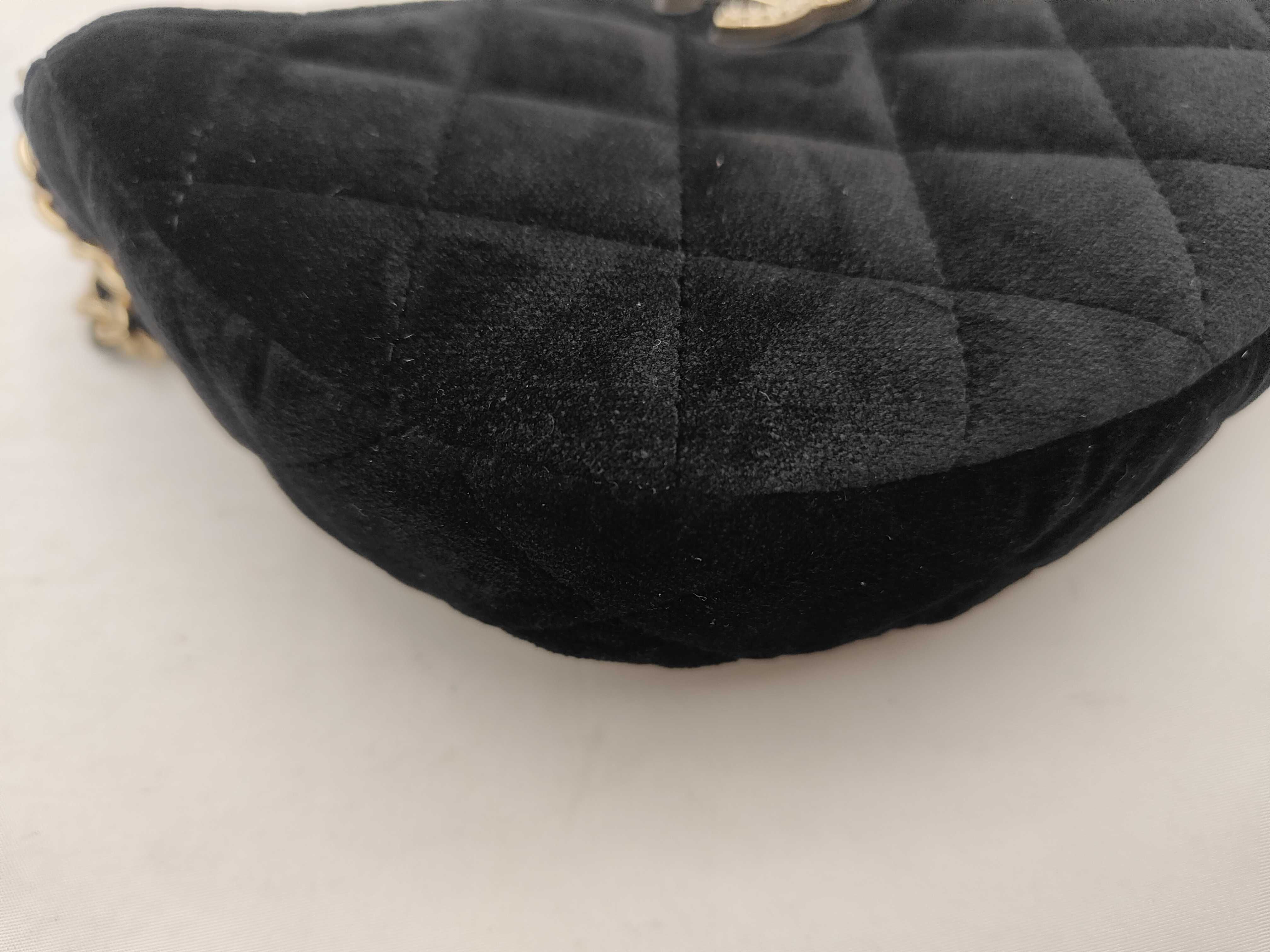 2024 Year Gift Half Moon Velour Black Random Serial Chain Shoulder Bag — view 6