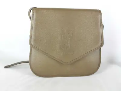 Leather Shoulder Bag with Logo