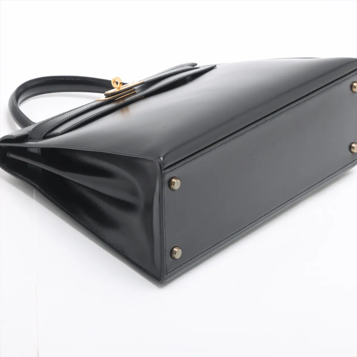 [Individually wrapped] Hermes Kelly 32 Serie Box Calf Black Gold Hardware R:1988 — view 4