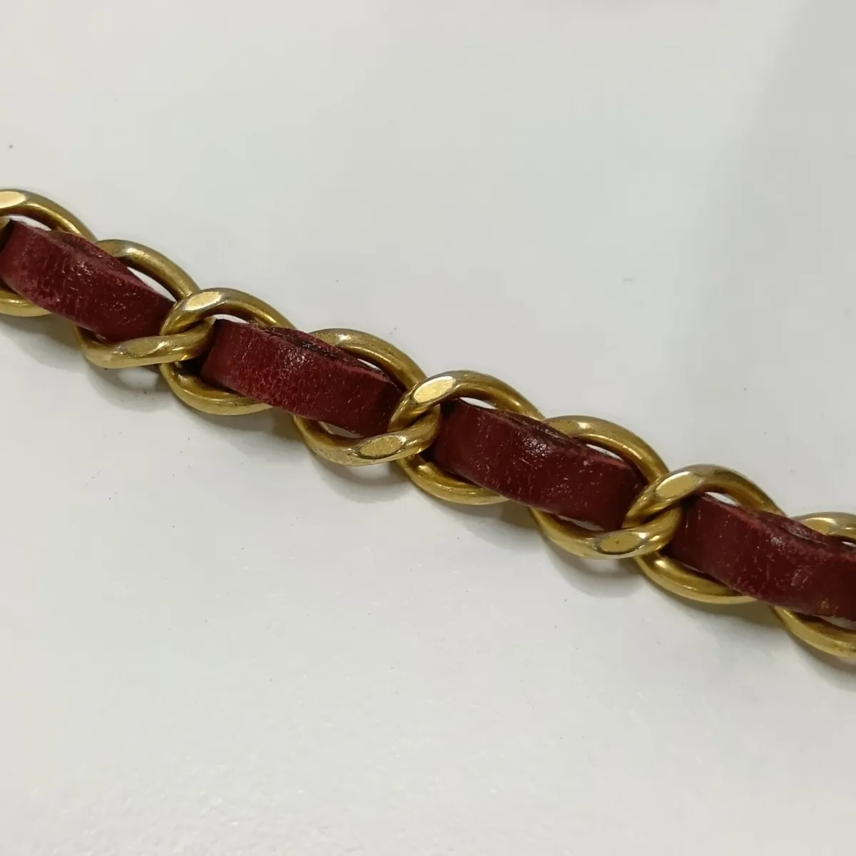 Mini Matelassé 20 Cotton x Leather Single Flap Single Chain Bag Navy x Red Gold Hardware 26225499 (Serial Number in the 26s) Aftermarket Parts Included A69900 — view 12
