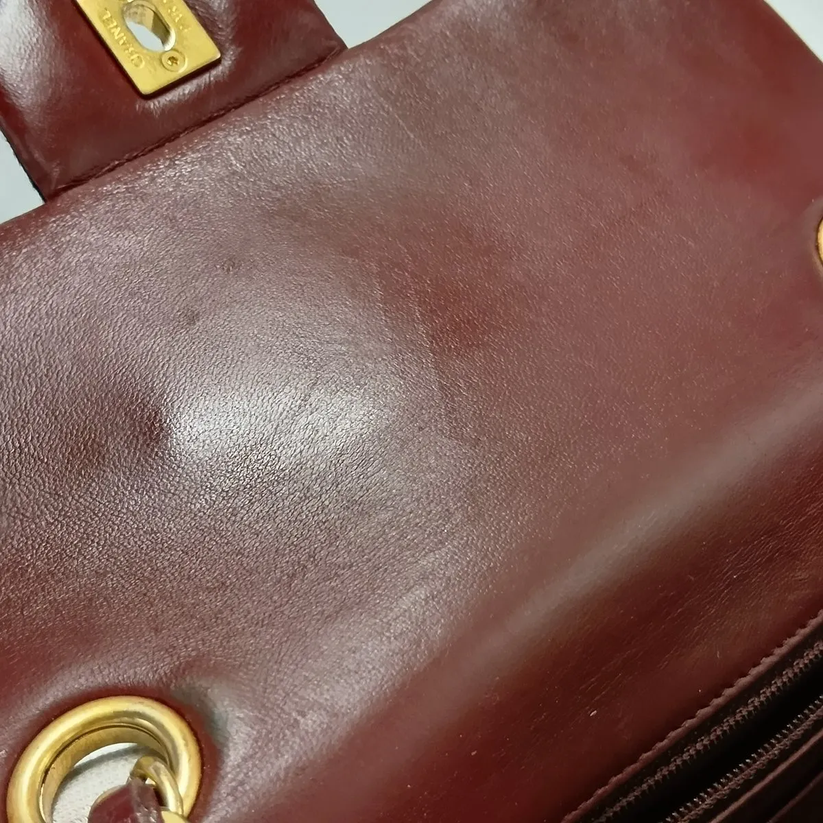 Mini Matelassé 20 Cotton x Leather Single Flap Single Chain Bag Navy x Red Gold Hardware 26225499 (Serial Number in the 26s) Aftermarket Parts Included A69900 — view 13