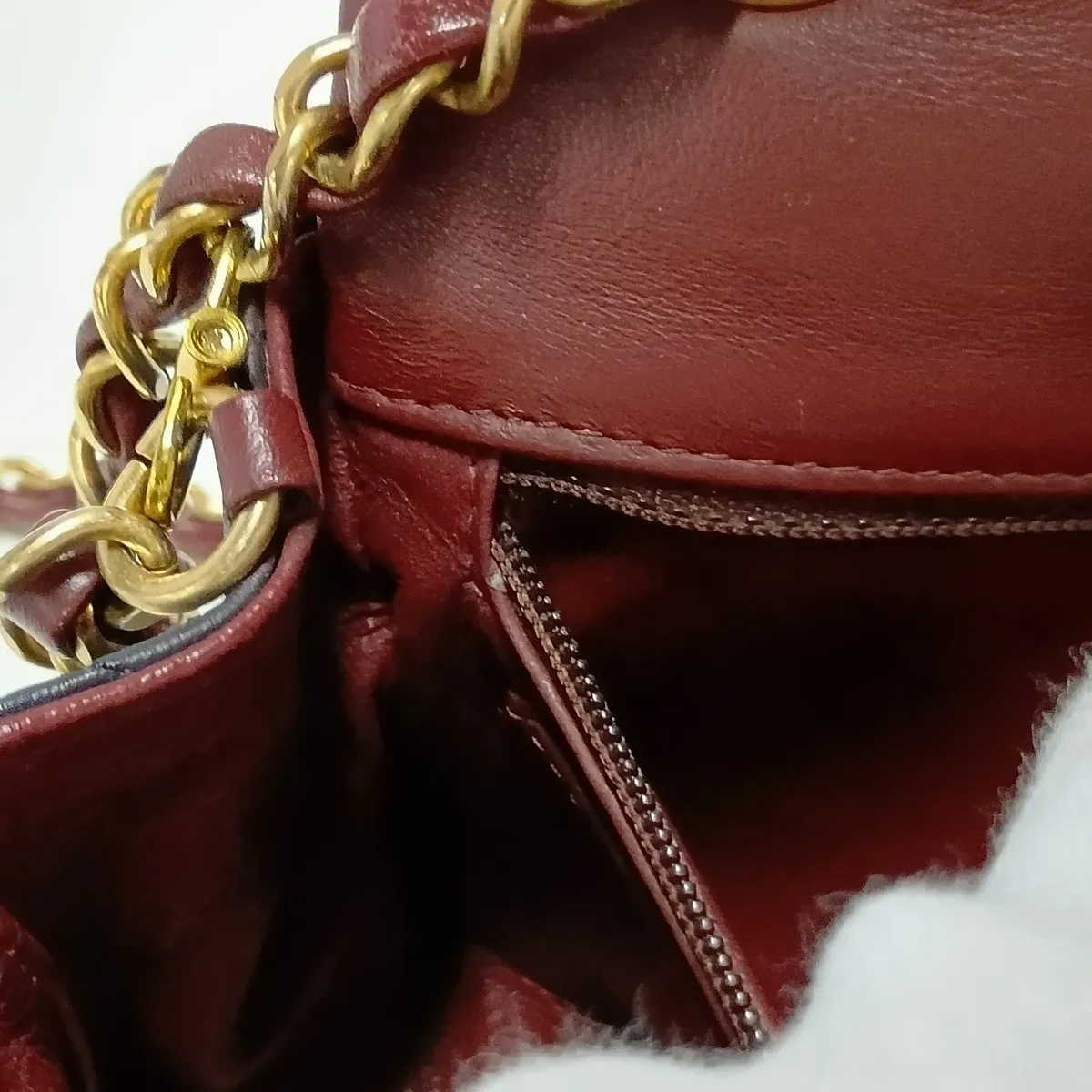 Mini Matelassé 20 Cotton x Leather Single Flap Single Chain Bag Navy x Red Gold Hardware 26225499 (Serial Number in the 26s) Aftermarket Parts Included A69900 — view 14