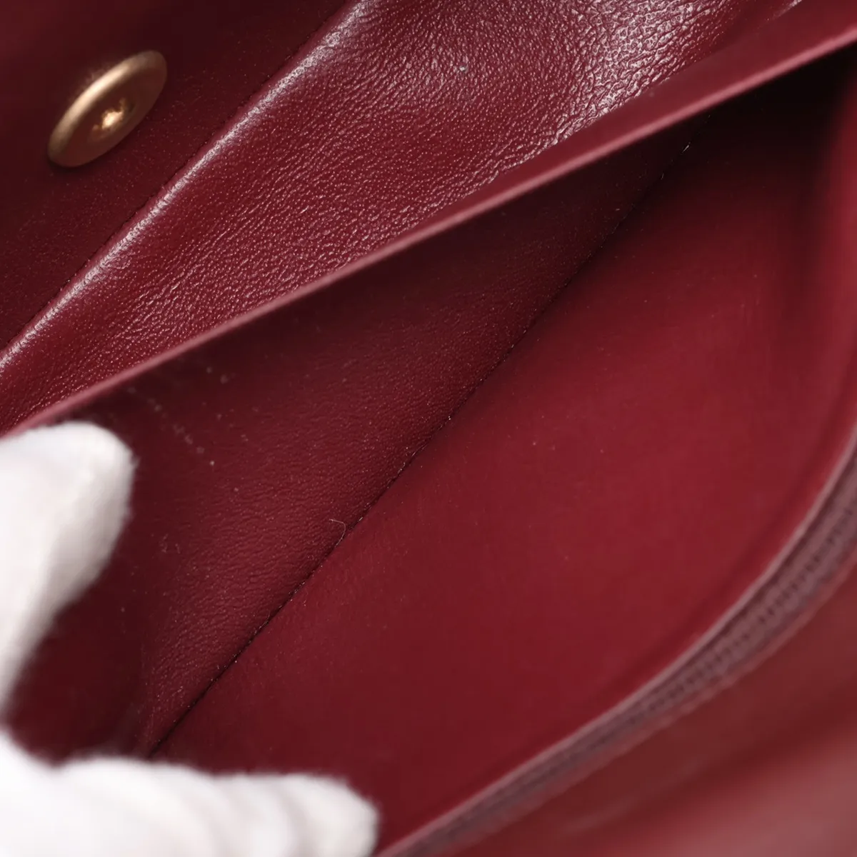 Mini Matelassé 20 Cotton x Leather Single Flap Single Chain Bag Navy x Red Gold Hardware 26225499 (Serial Number in the 26s) Aftermarket Parts Included A69900 — view 7