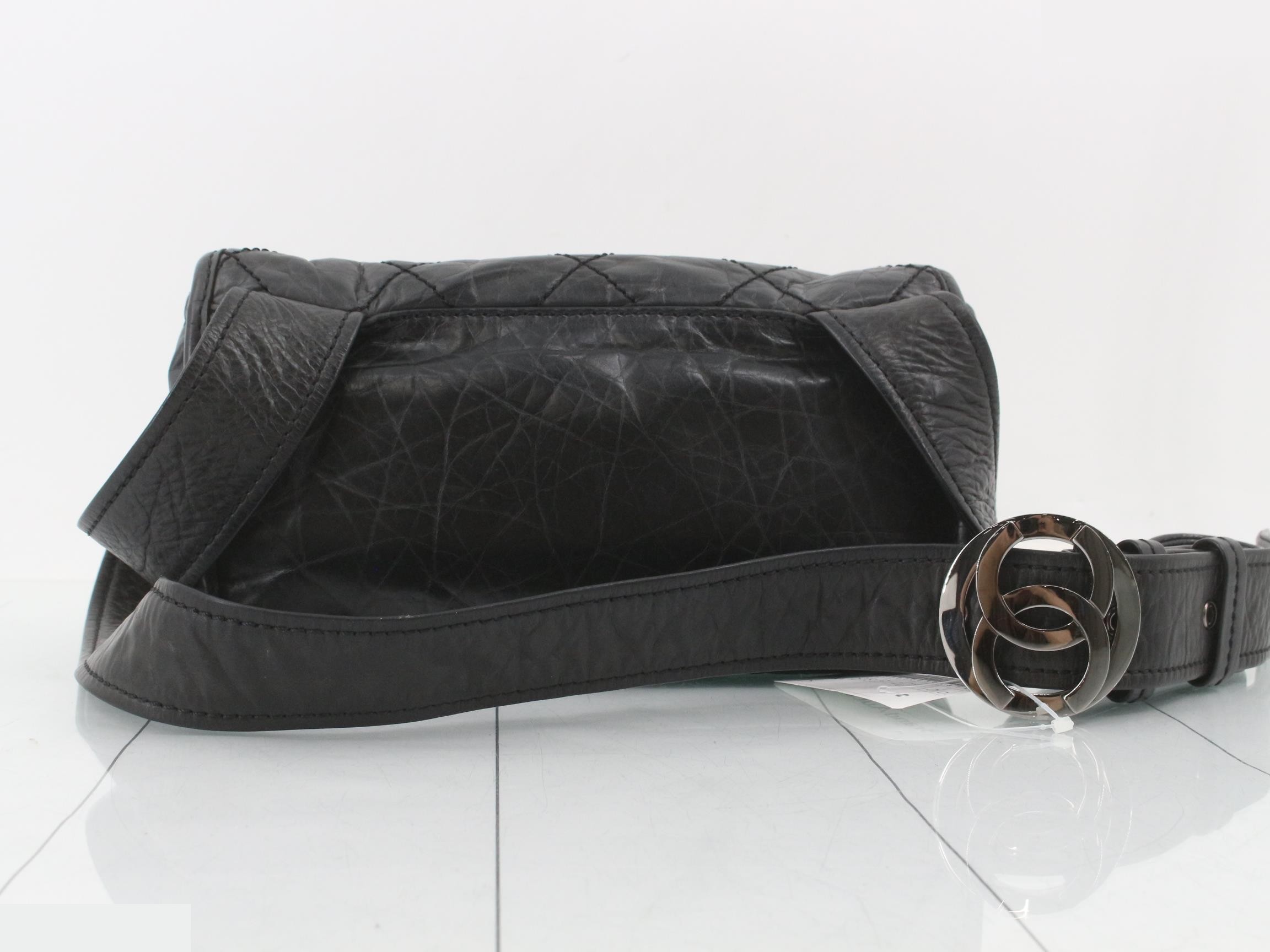 Leather logo waist bag — view 2