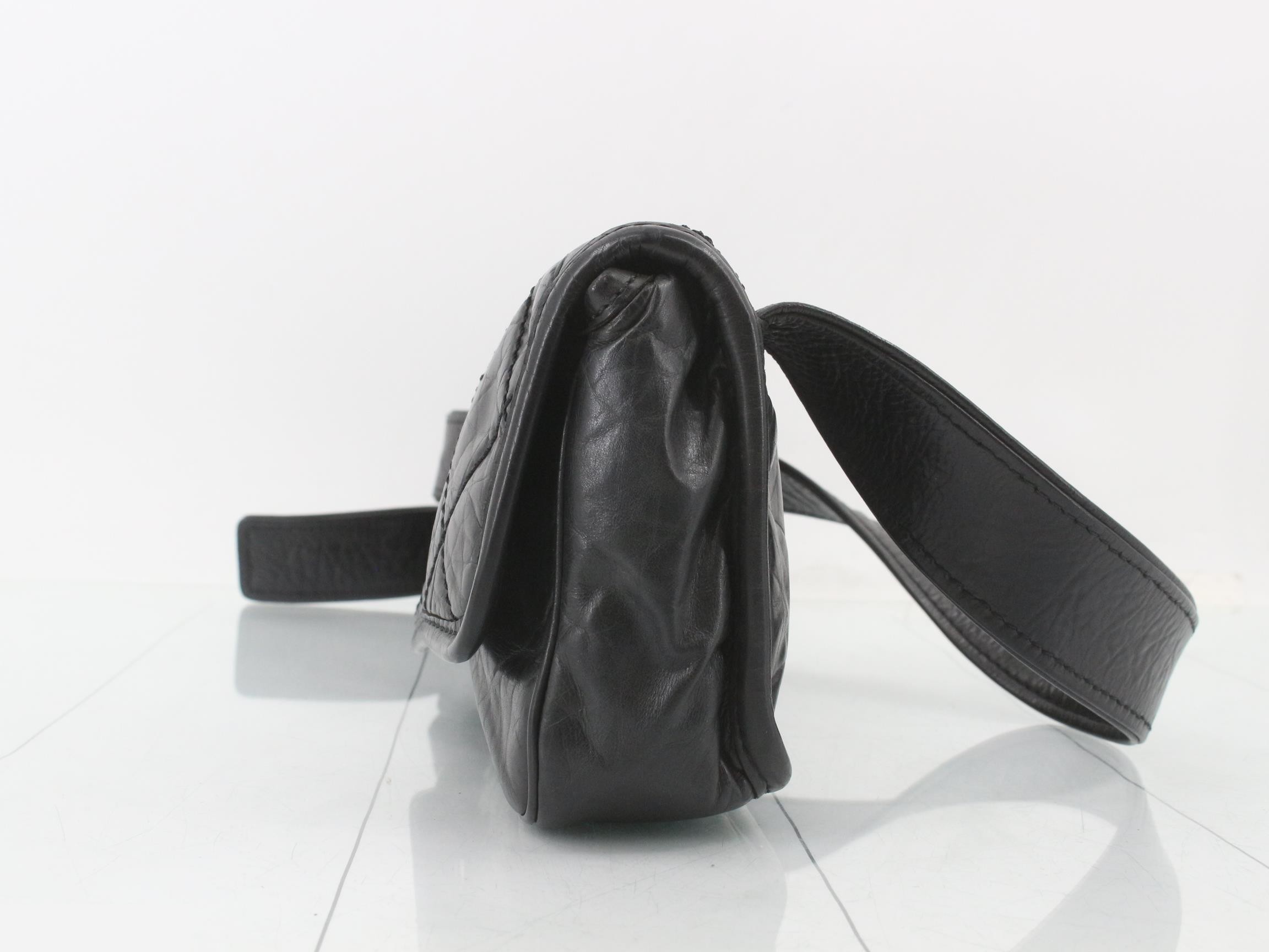 Leather logo waist bag — view 3