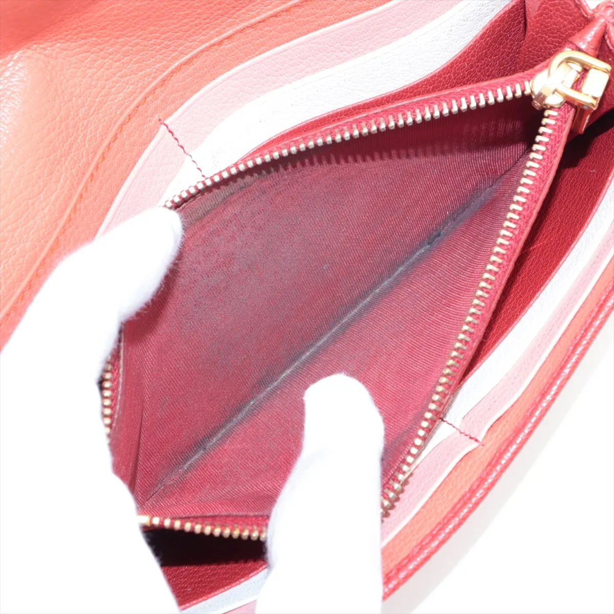 Madras Logo 5MH379 Leather Long Wallet Red — view 7