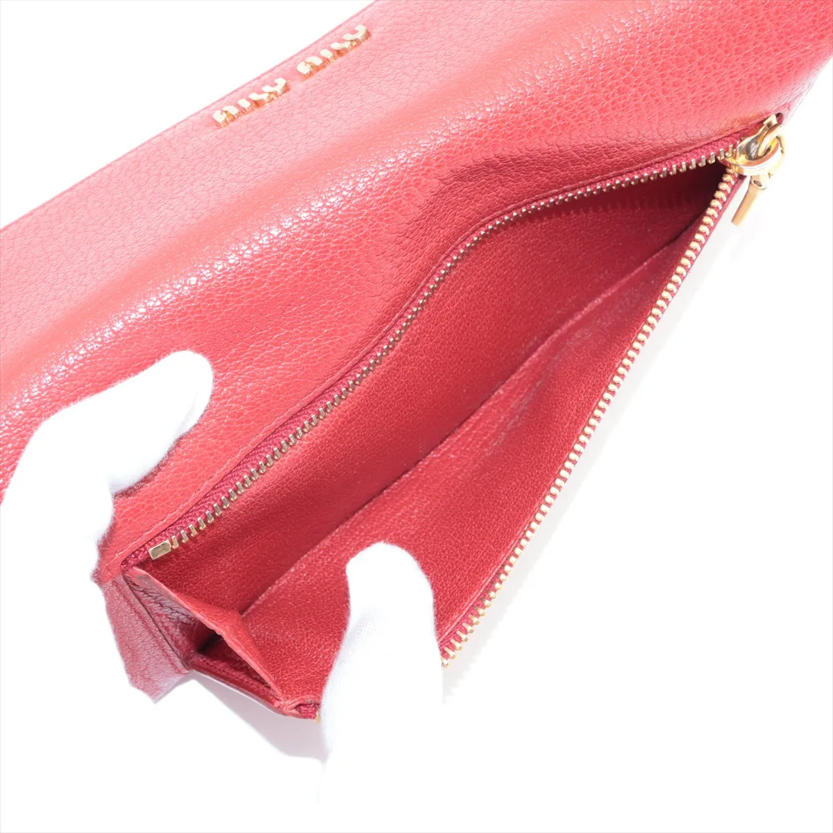 Madras Logo 5MH379 Leather Long Wallet Red — view 8