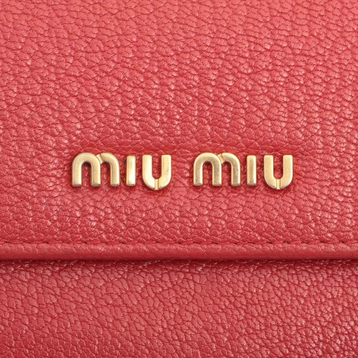 Madras Logo 5MH379 Leather Long Wallet Red — view 9