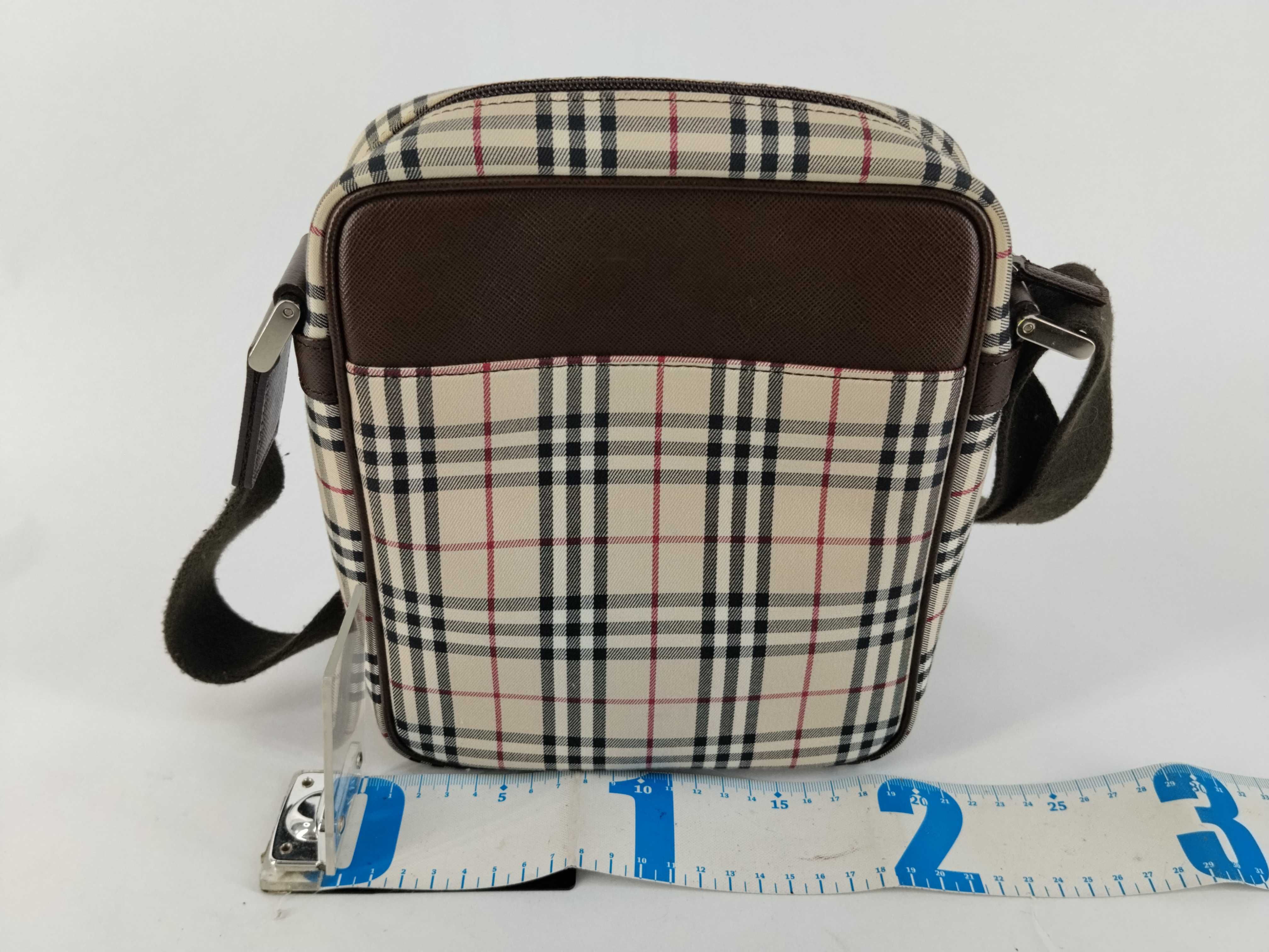 Nova Check Leather Logo Embossed Shoulder Bag — view 2