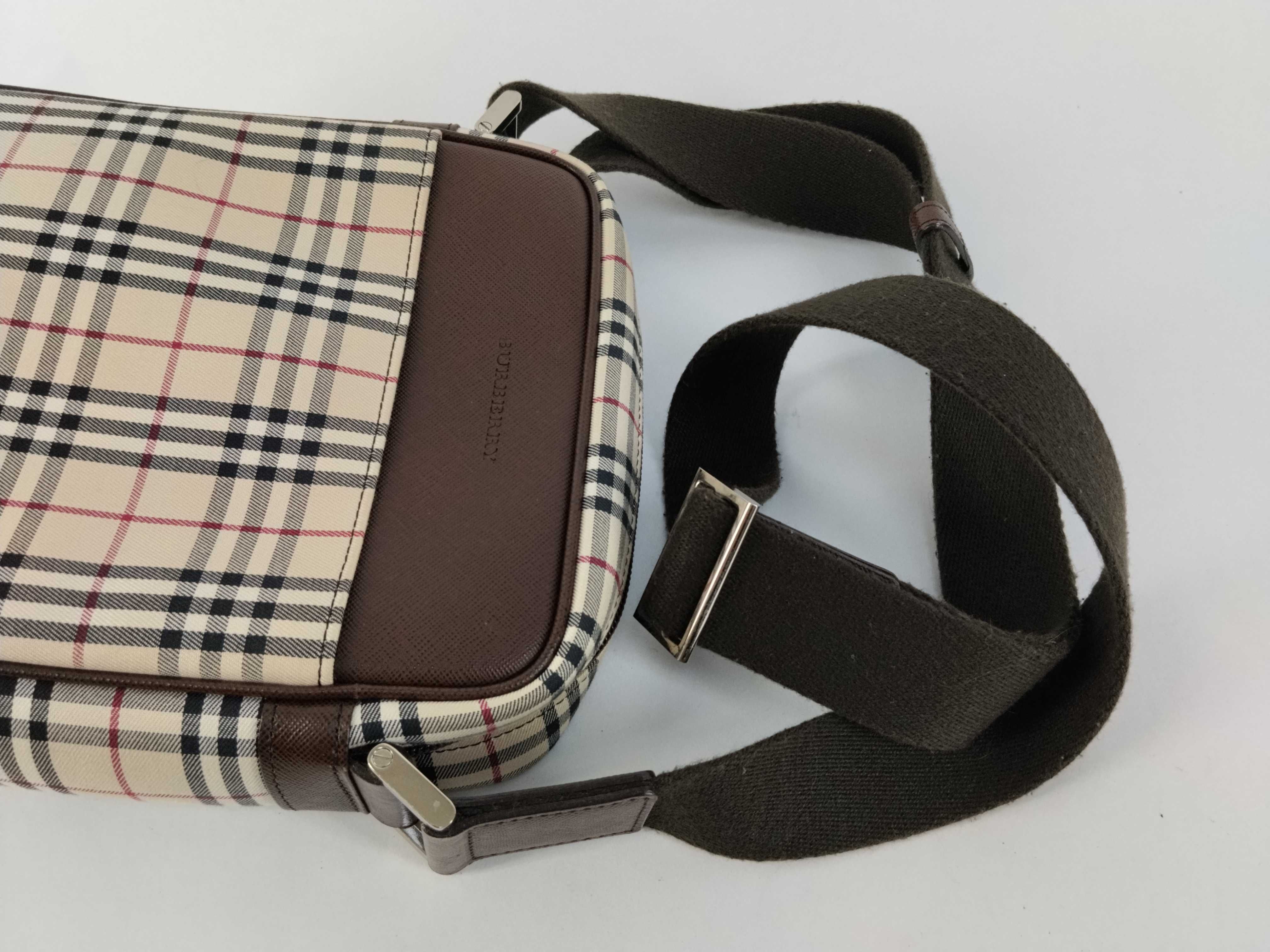 Nova Check Leather Logo Embossed Shoulder Bag — view 3