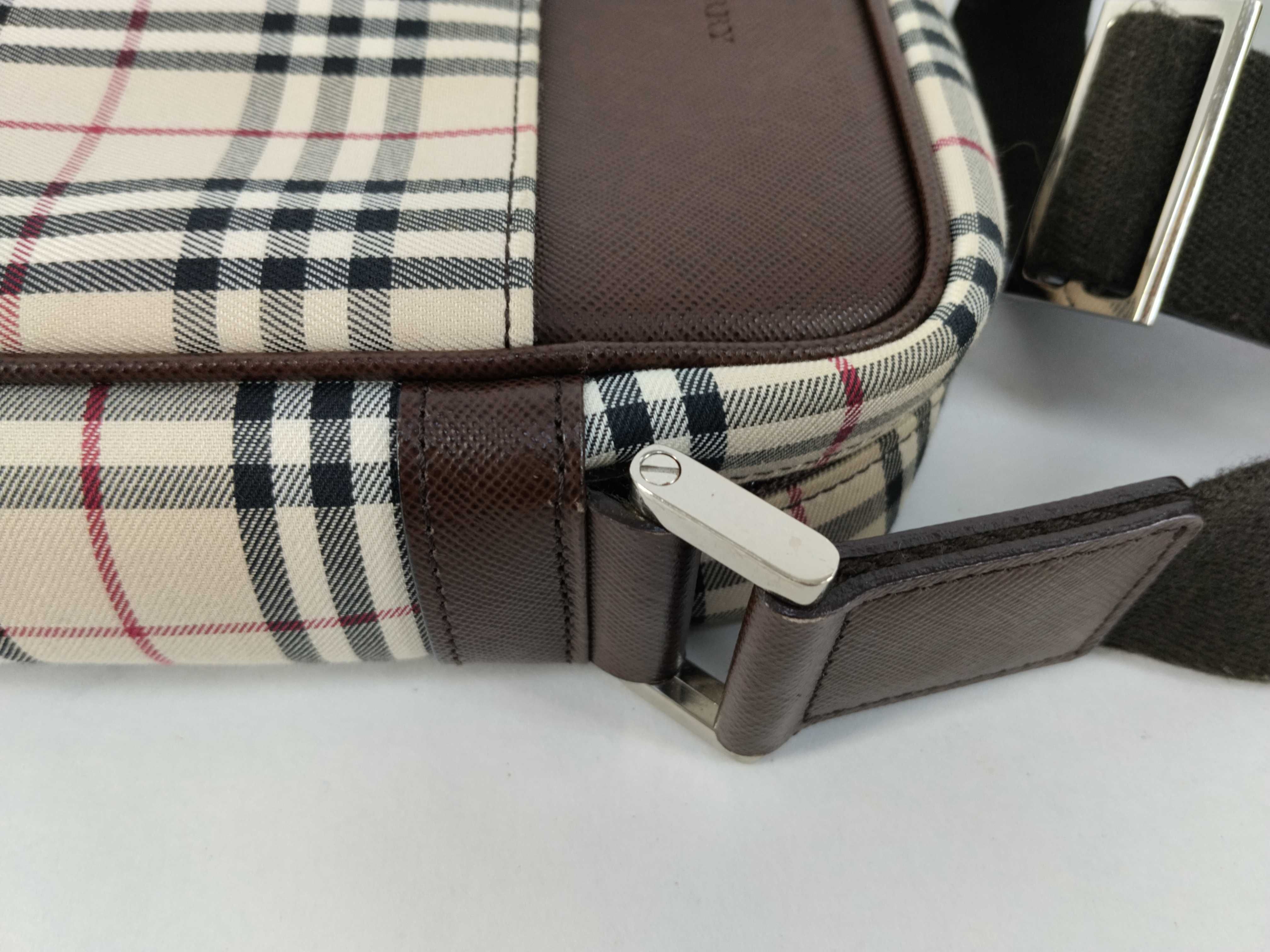 Nova Check Leather Logo Embossed Shoulder Bag — view 5