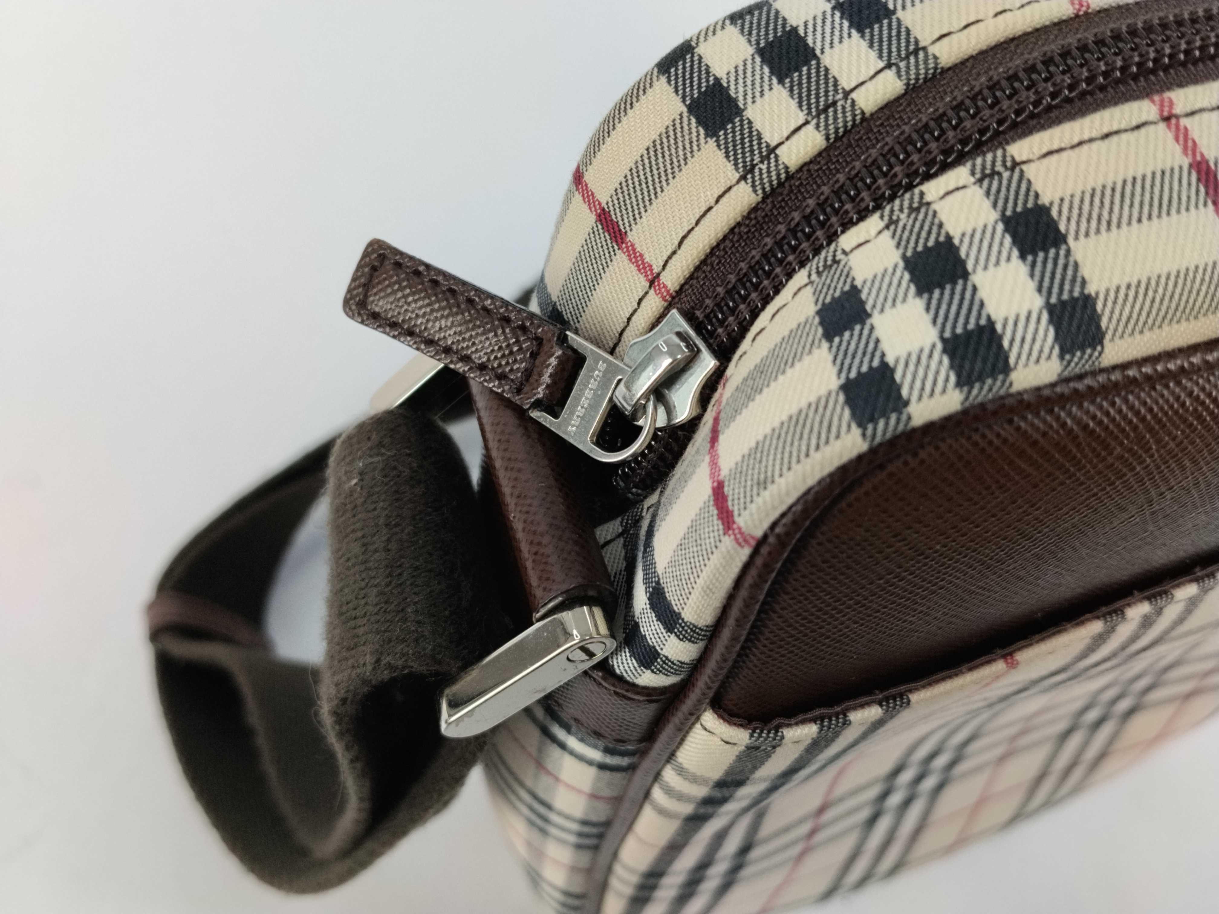 Nova Check Leather Logo Embossed Shoulder Bag — view 8