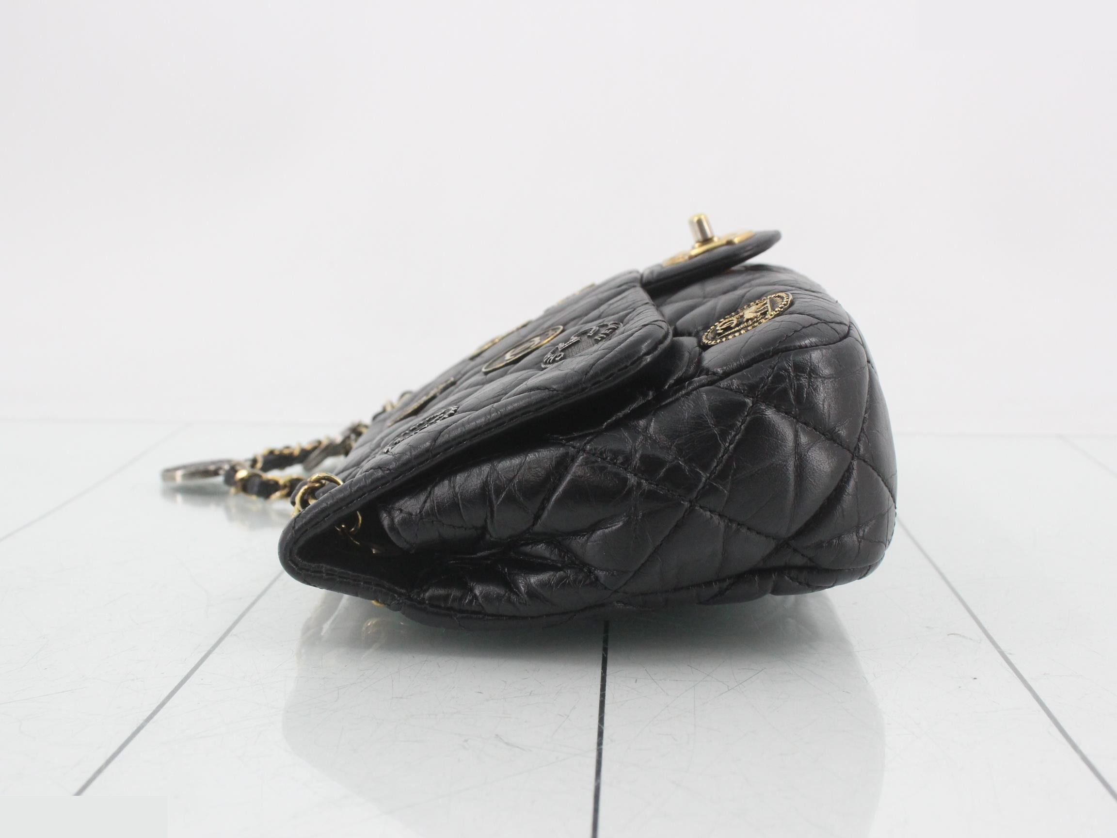Paris/Dubai Matelassé Leather Medallion Turnlock Chain Shoulder Bag — view 4