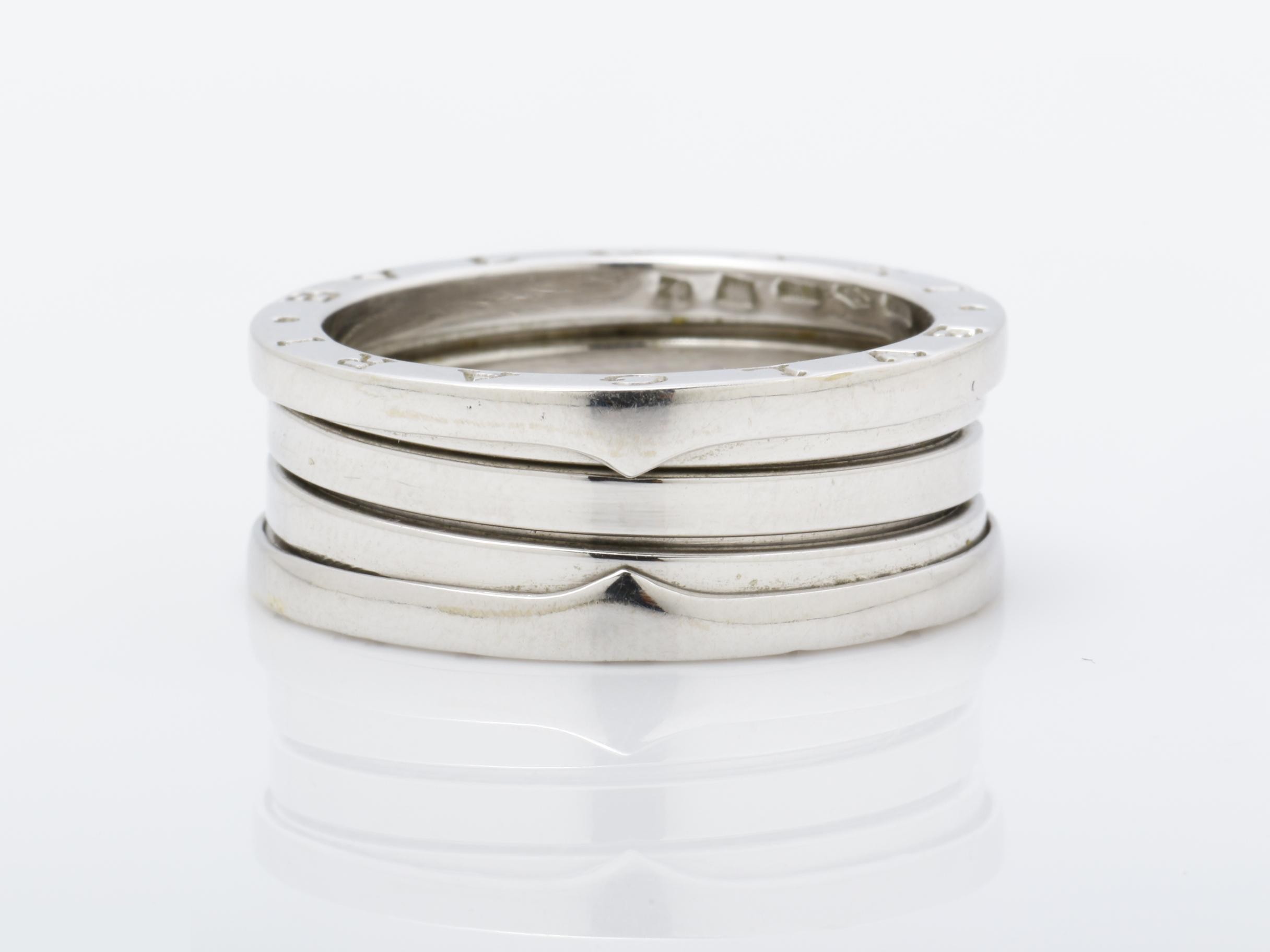 B.zero1 (precious metal) ring, 750WG, 12.3g, size #62