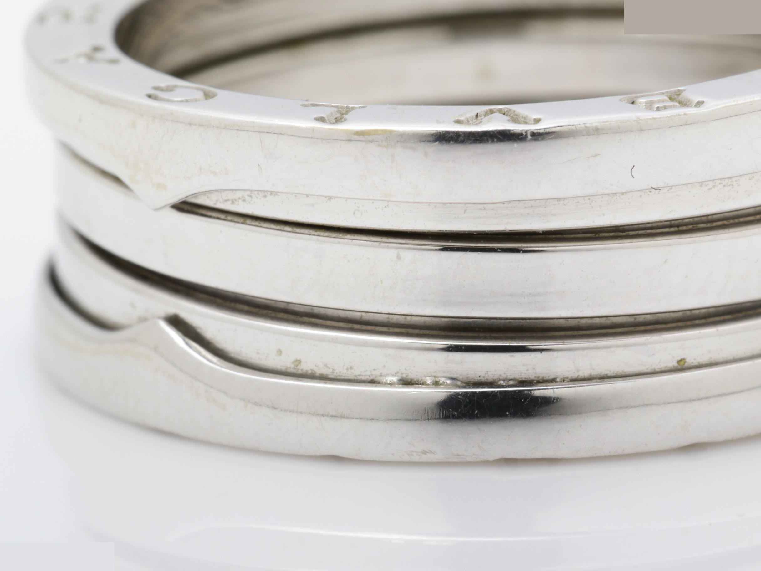 B.zero1 (precious metal) ring, 750WG, 12.3g, size #62 — view 3