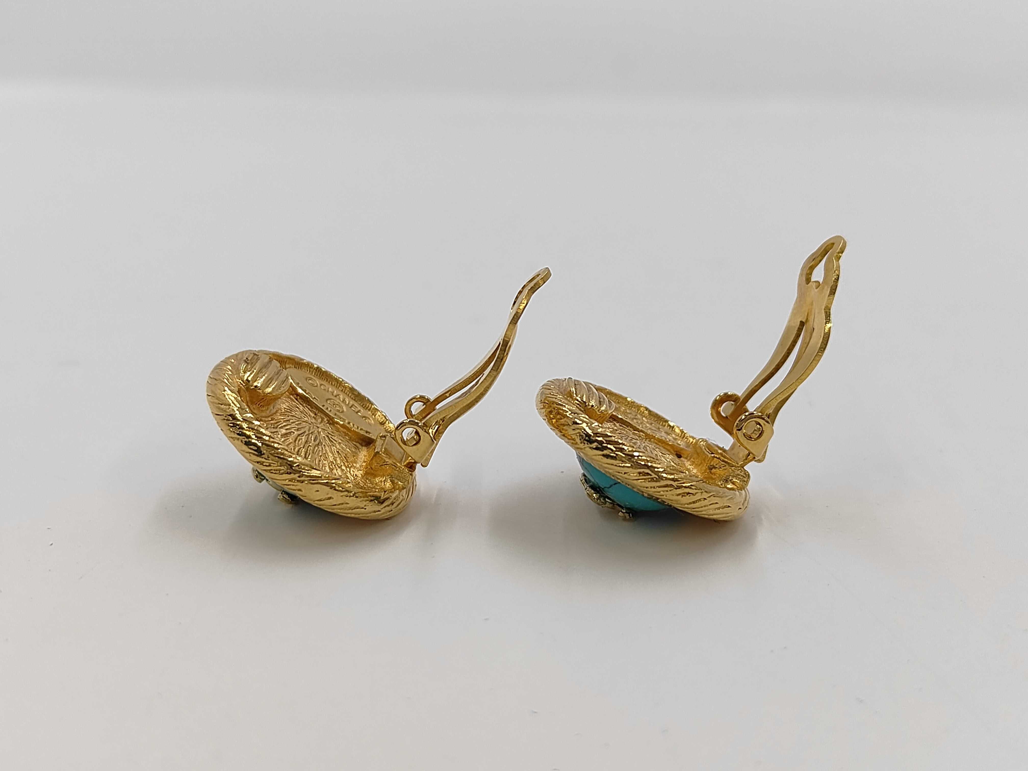 brand jewelry earrings with light blue stones. — view 3