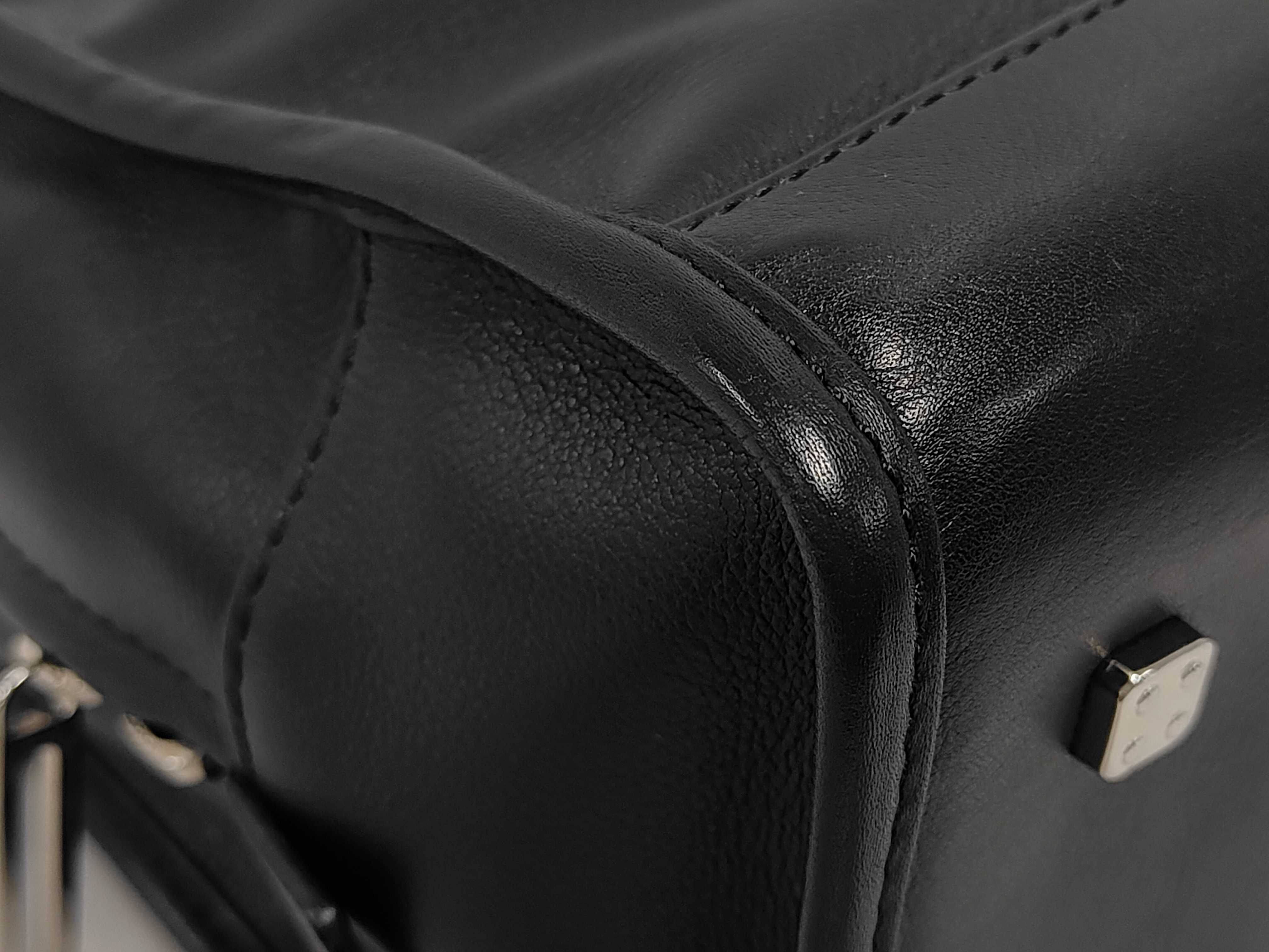Amazona Anagram Black Leather Handbag with Dust Bag — view 3