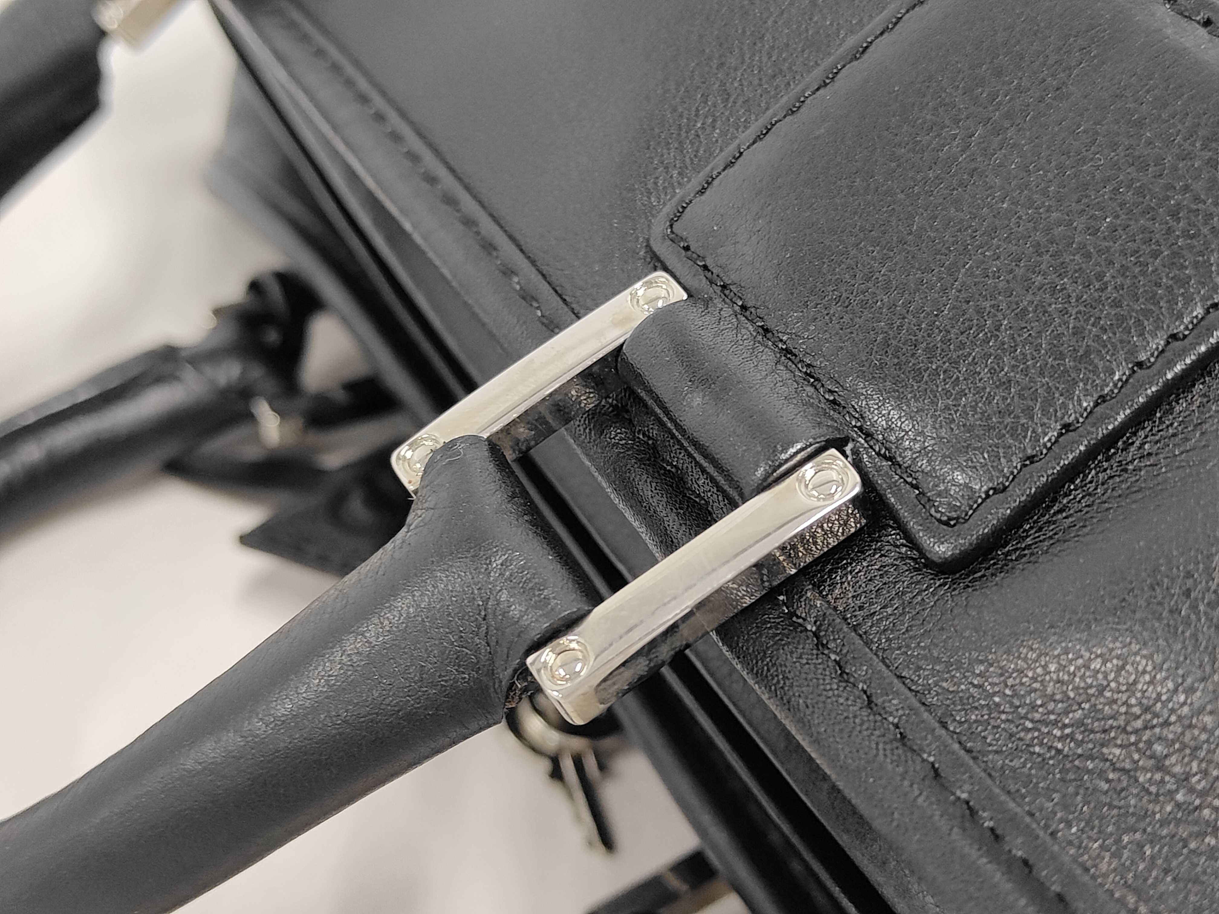 Amazona Anagram Black Leather Handbag with Dust Bag — view 6
