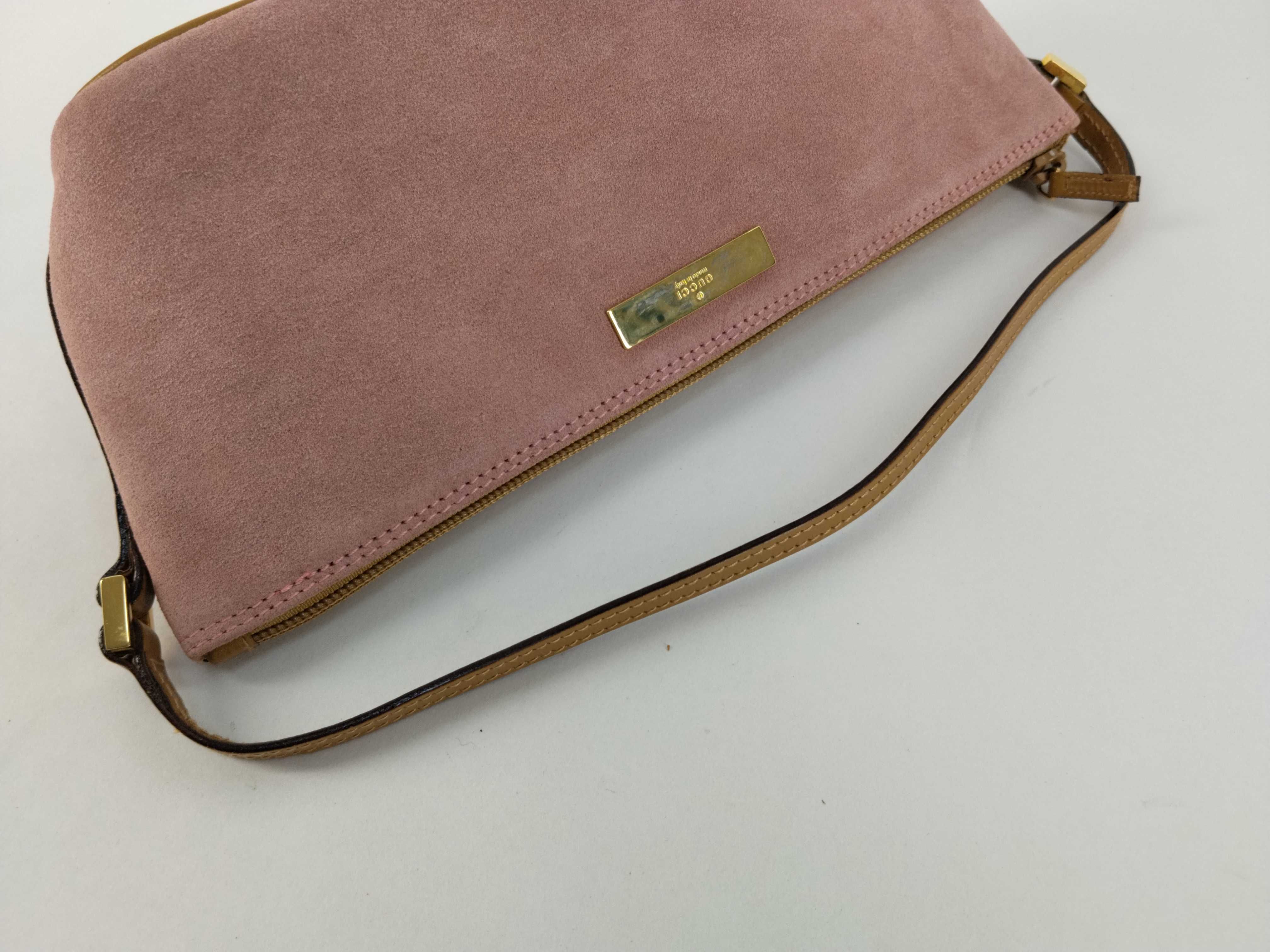 Suede Handbag Pink Handbag — view 3