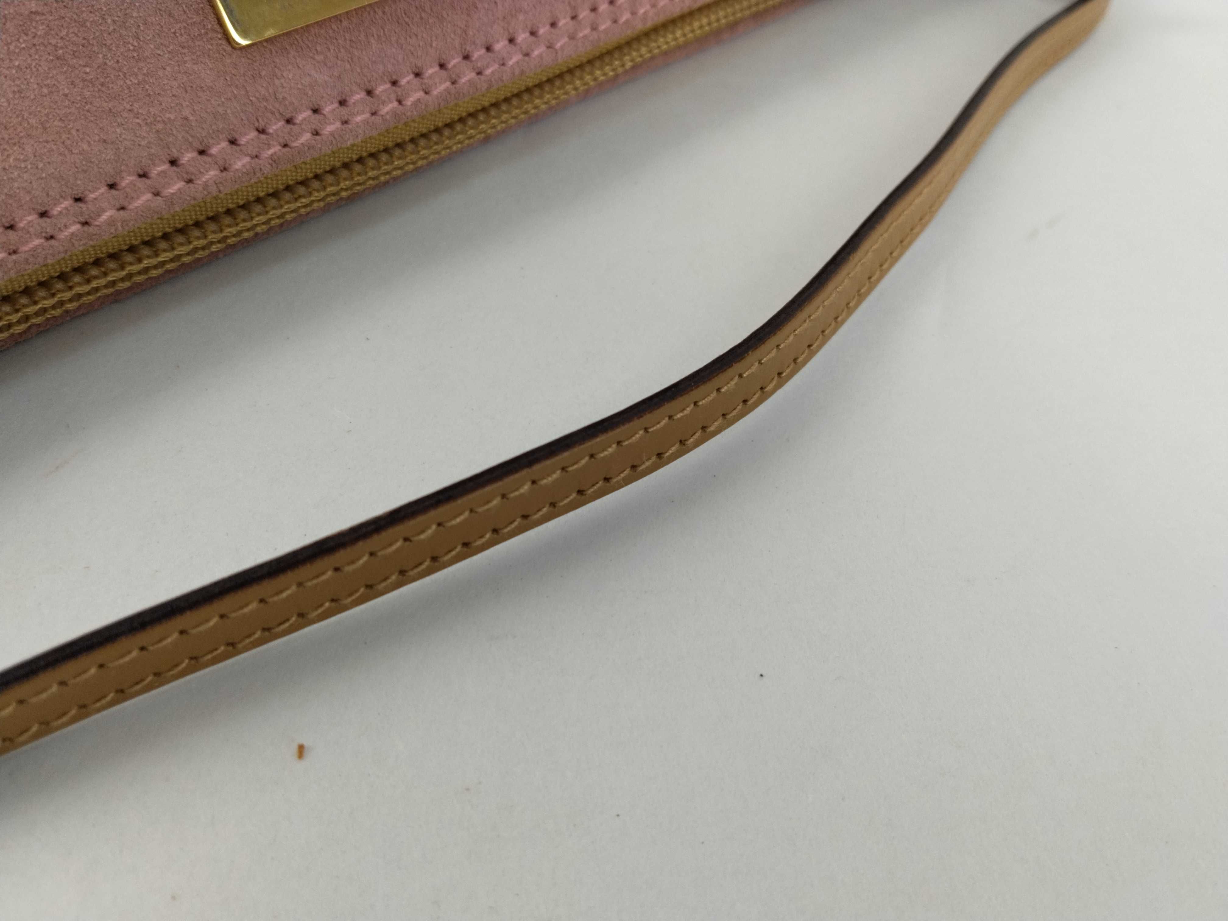 Suede Handbag Pink Handbag — view 4