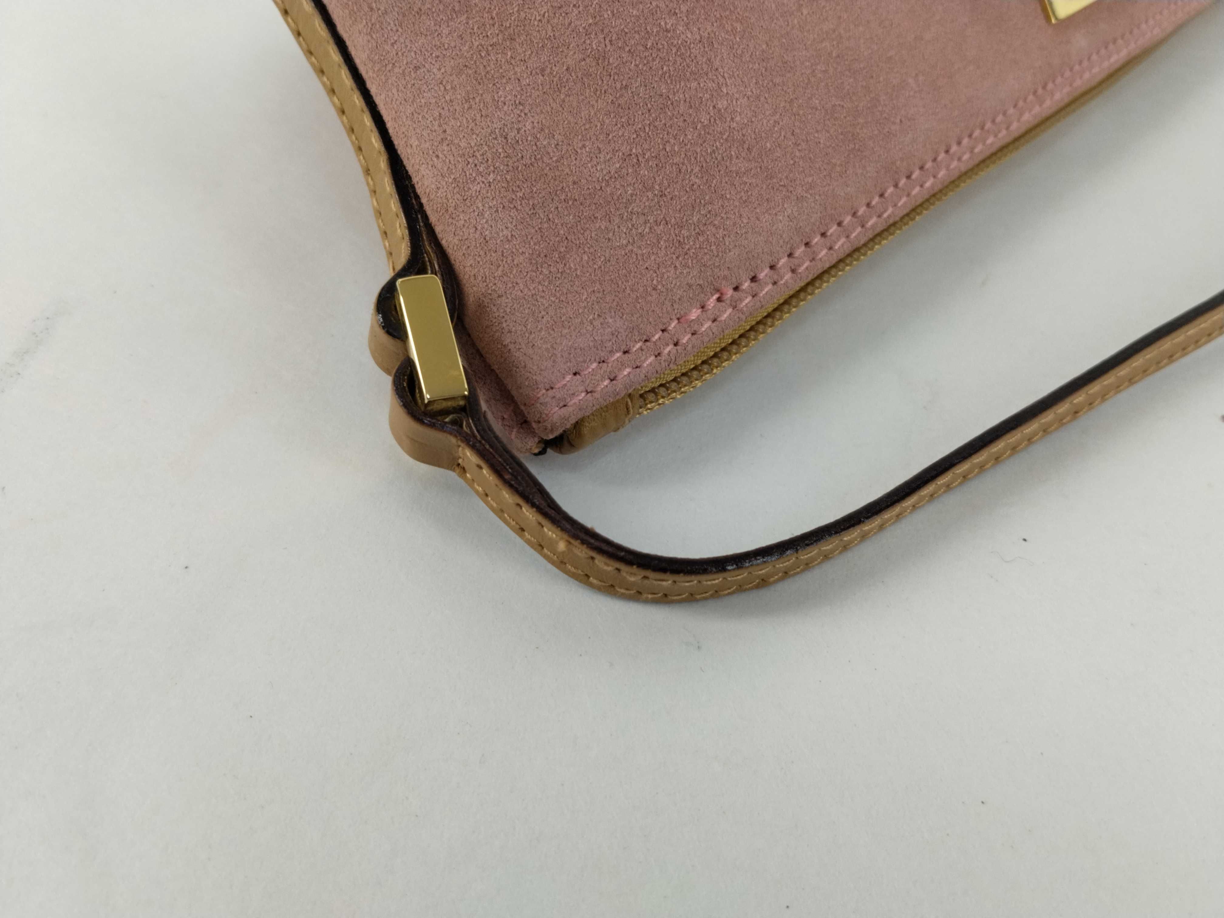 Suede Handbag Pink Handbag — view 5