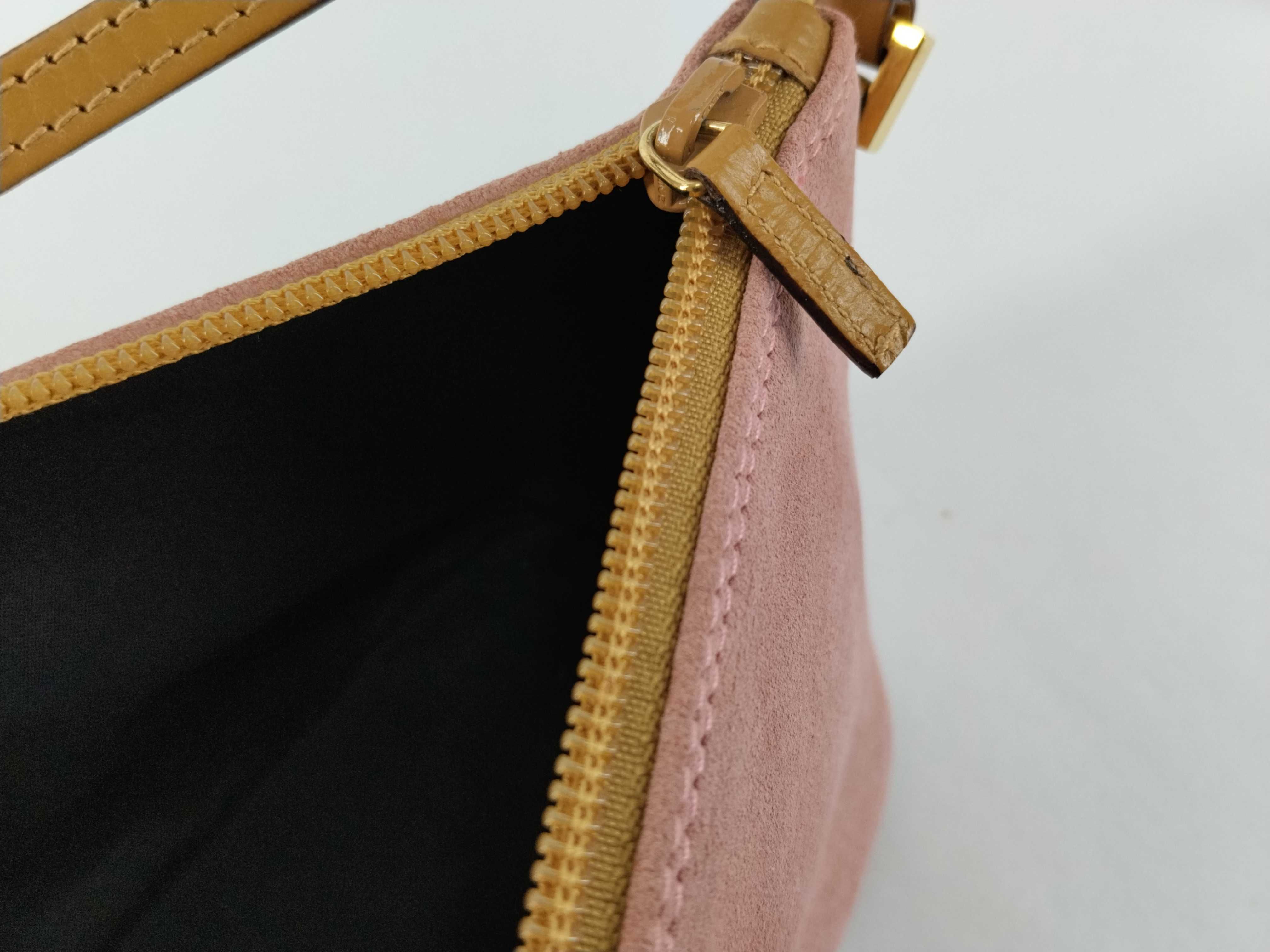 Suede Handbag Pink Handbag — view 9