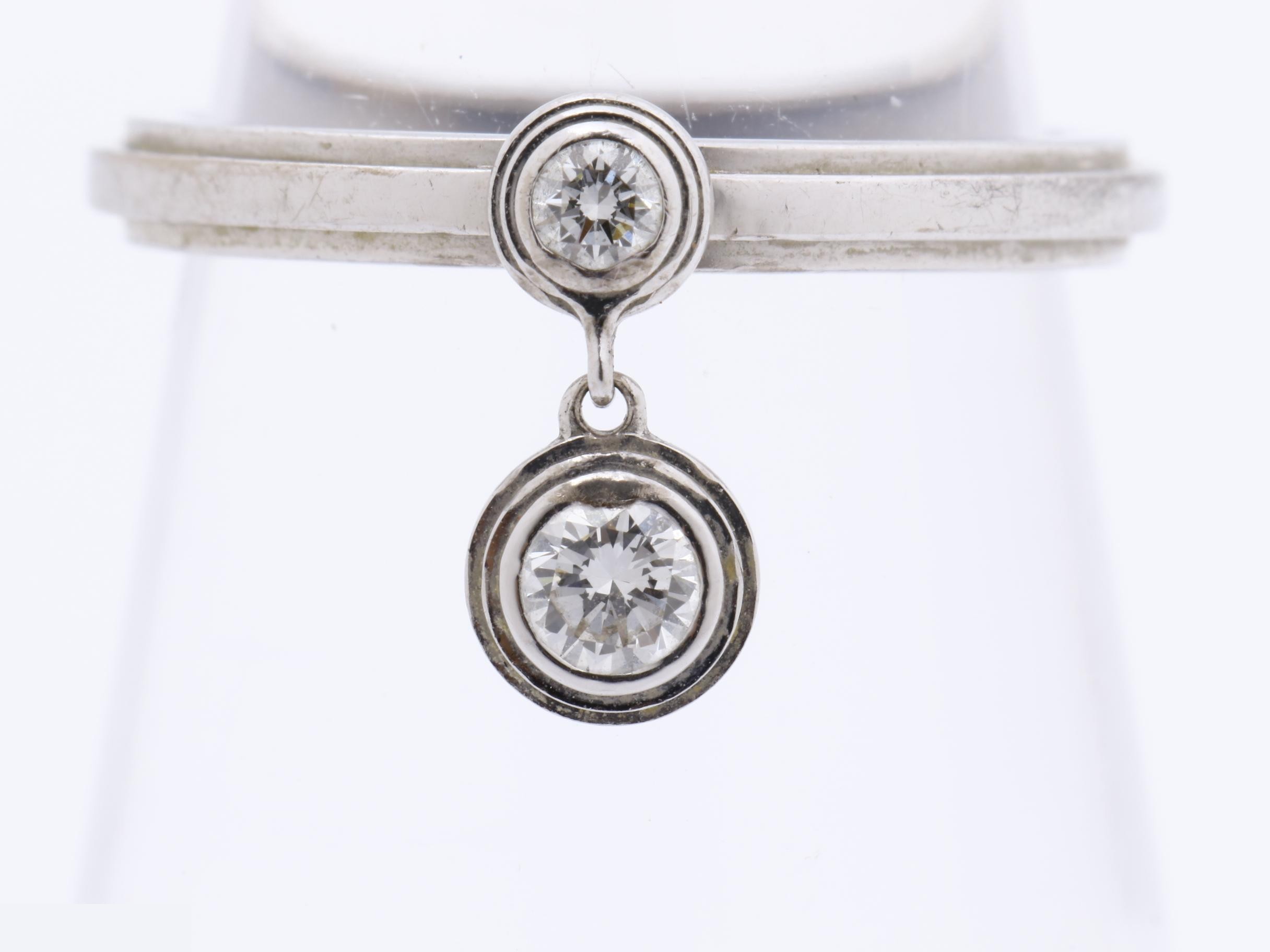 Ring, SA8540, 750WG, 2.1g, #43, Diamond — view 2