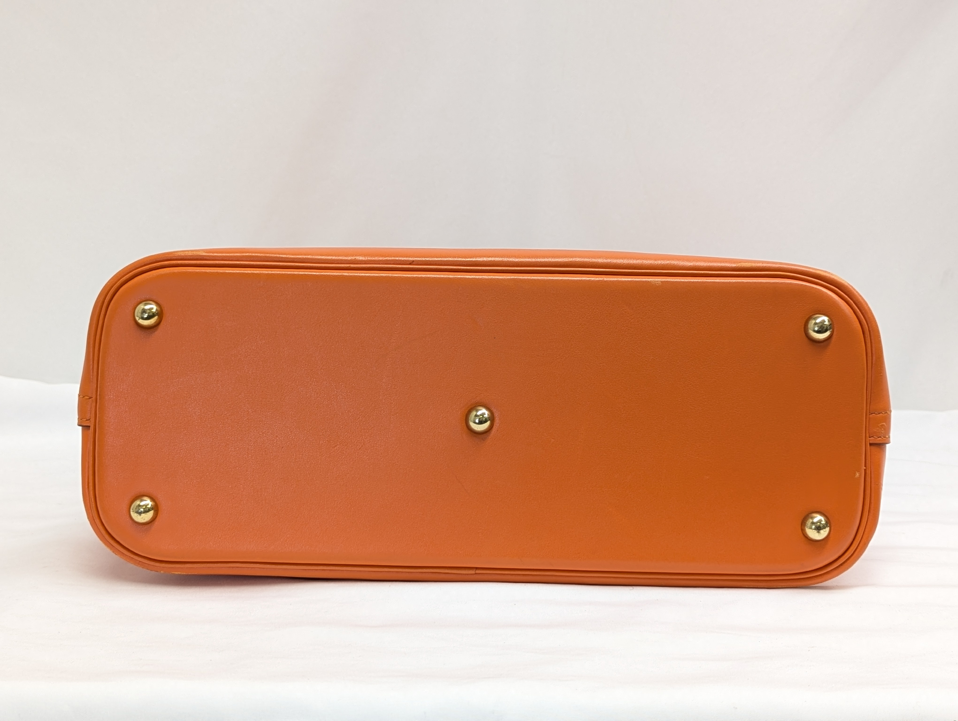 Bolide 35 Orange Gold Hardware B Stamp Tote Bag — view 5